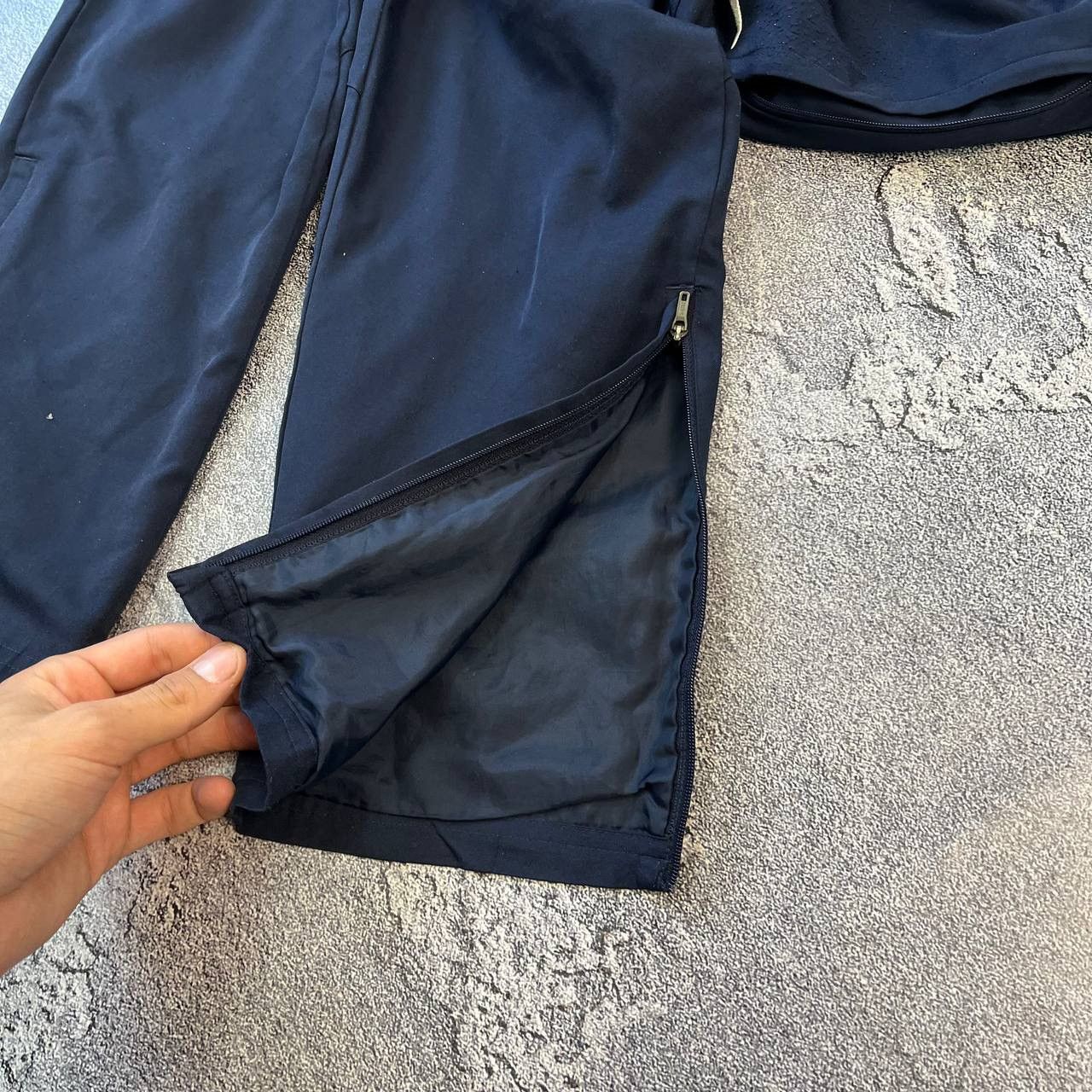 Nike × Vintage Nike Vintage Blue Nylon Drill Pants,Size L Size US 33 - 7 Thumbnail