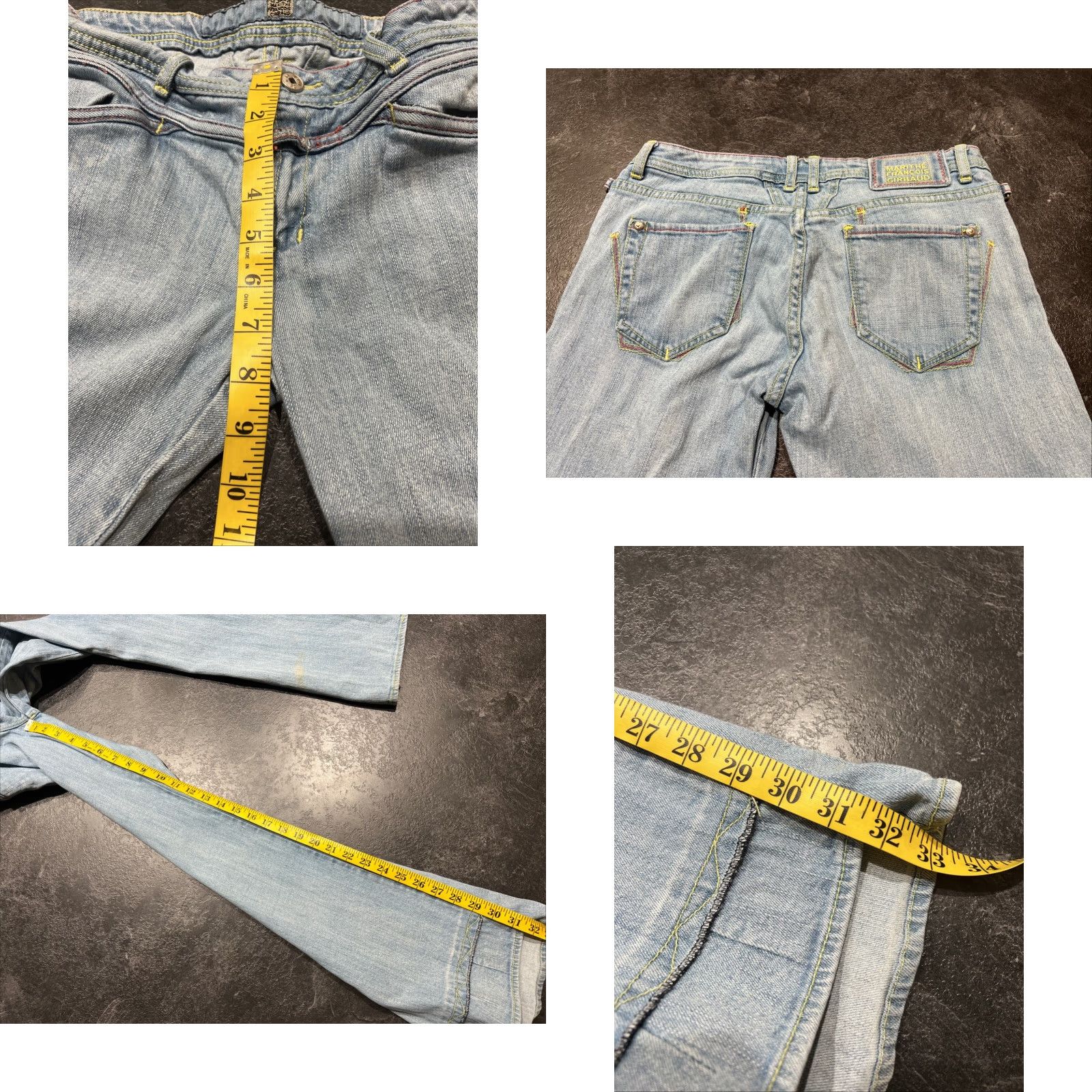 Vintage VINTAGE Girbaud Women's Jeans Flared Low Rise Size 28 Blue Regular Denim Rare Size 28" / US 6 / IT 42 - 8 Thumbnail