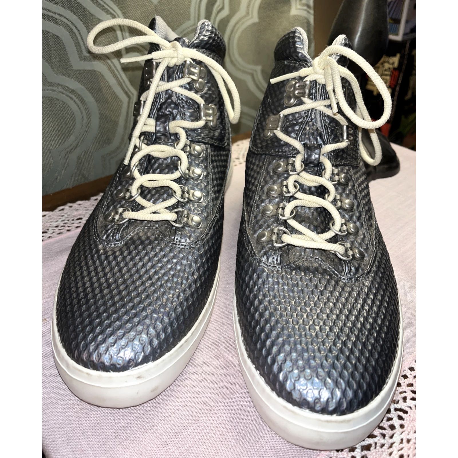 Timberland Timberland Sneakers Size 10 Silver Faux Croc Skin Laces Casual 90s Hip Hop Mens Size US M / EU 48-50 / 2 - 2 Thumbnail