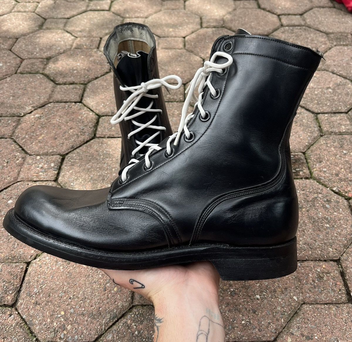 Genuine Leather × Vintage Vintage Rare Genuine Leather 1970s Combat Boots Size US 11 / EU 44 - 2 Thumbnail
