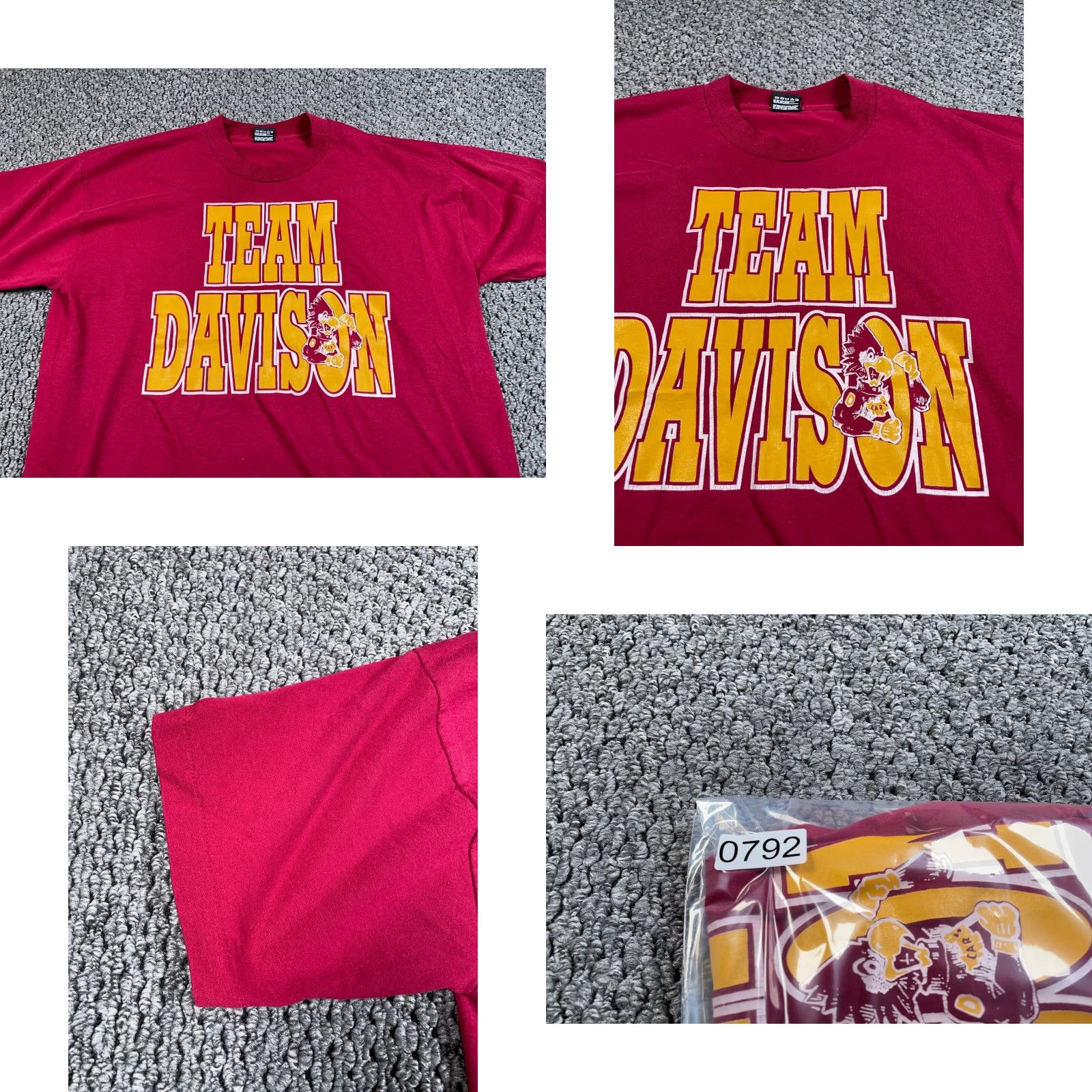 Fruit Of The Loom VTG Davison Michigan 90s T-Shirt Adult XL Dark Red 50-50 USA Tag Fruit of the Loom Size US XL / EU 56 / 4 - 8 Thumbnail