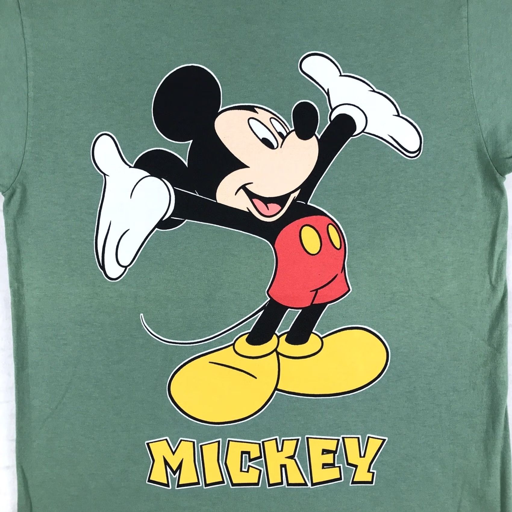 Disney NOS vintage 90s MICKEY MOUSE Walt Disney World T-Shirt SMALL/MEDIUM Cartoon Green Mens Short Sleeve Cotton Disney 80s 90s Vintage Mickey Mouse T-Shirt Size US S / EU 44-46 / 1 - 6 Thumbnail