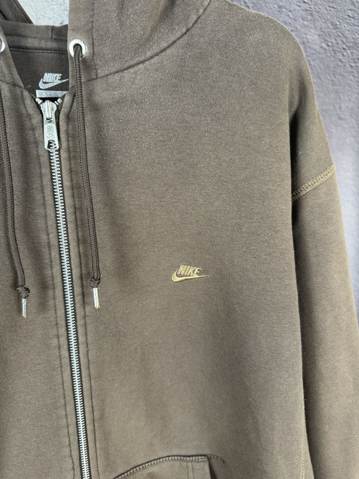 Nike Nike vintage Y2K brown faded hoodie swoosh drill Size US XL / EU 56 / 4 - 8 Thumbnail
