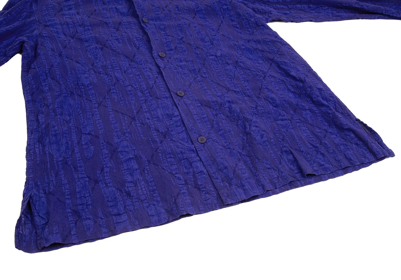 Issey Miyake Random Ripple Stripe Shirt in Blue 4 Size US XL / EU 56 / 4 - 8 Thumbnail
