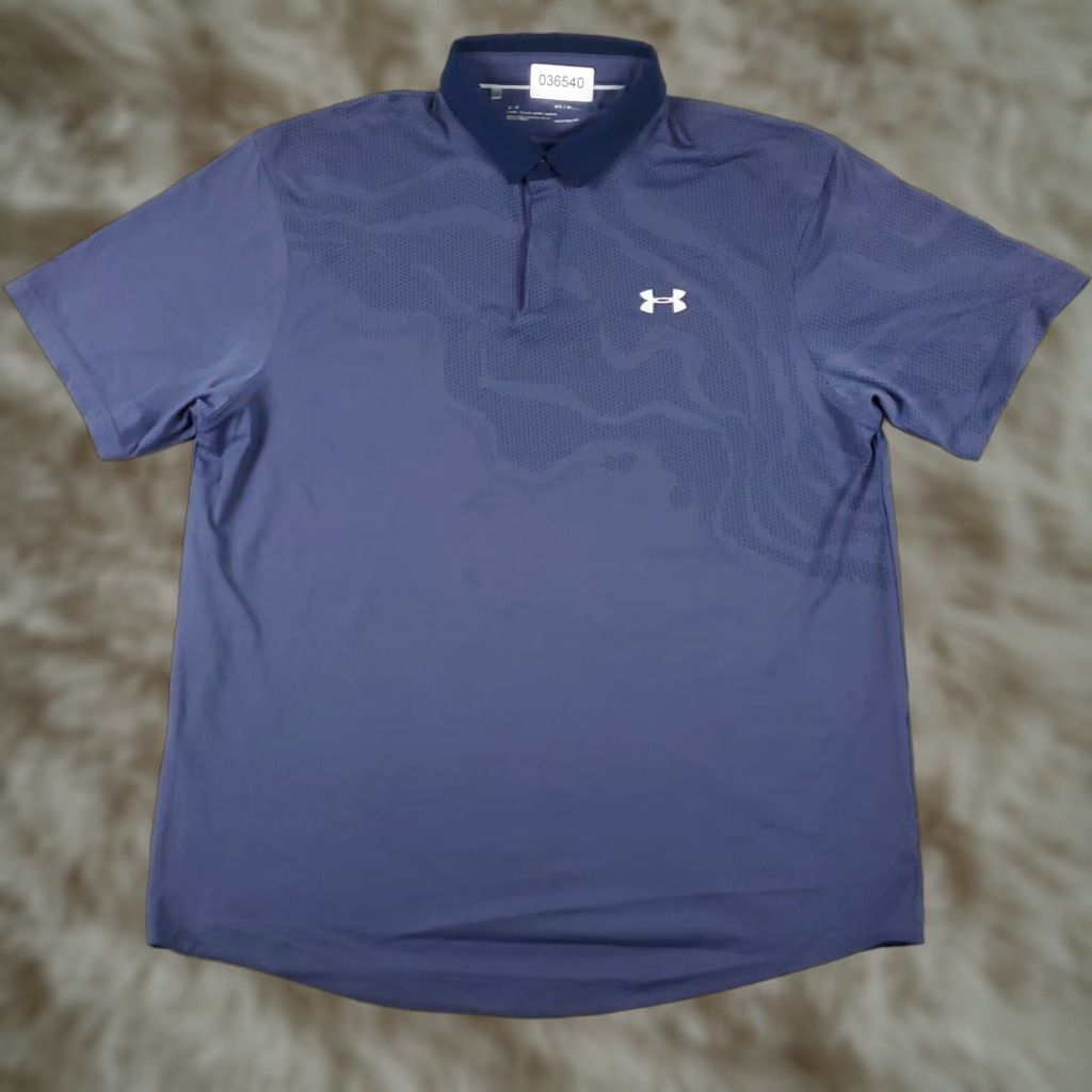 Under Armour Under Armour Polo Shirt Mens M Blue Golf Casual Short Sleeve Polo Shirt Mens Blue Golf Casual Short Sleeve Under Armour Logo Button Size US M / EU 48-50 / 2 - 1 Thumbnail