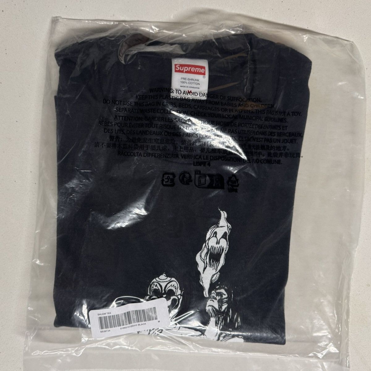 Supreme SALEM TEE - BLACK Size US M / EU 48-50 / 2 - 3 Thumbnail