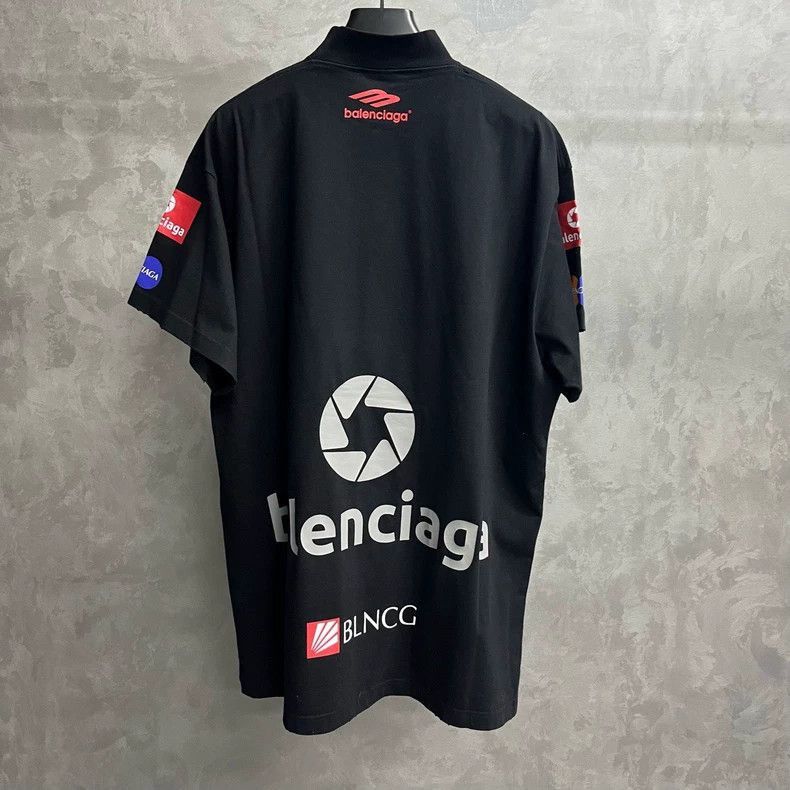 Balenciaga Balenciaga Black Logo Letter Printed Casual Short Sleeve-25 Size US M / EU 48-50 / 2 - 5 Thumbnail