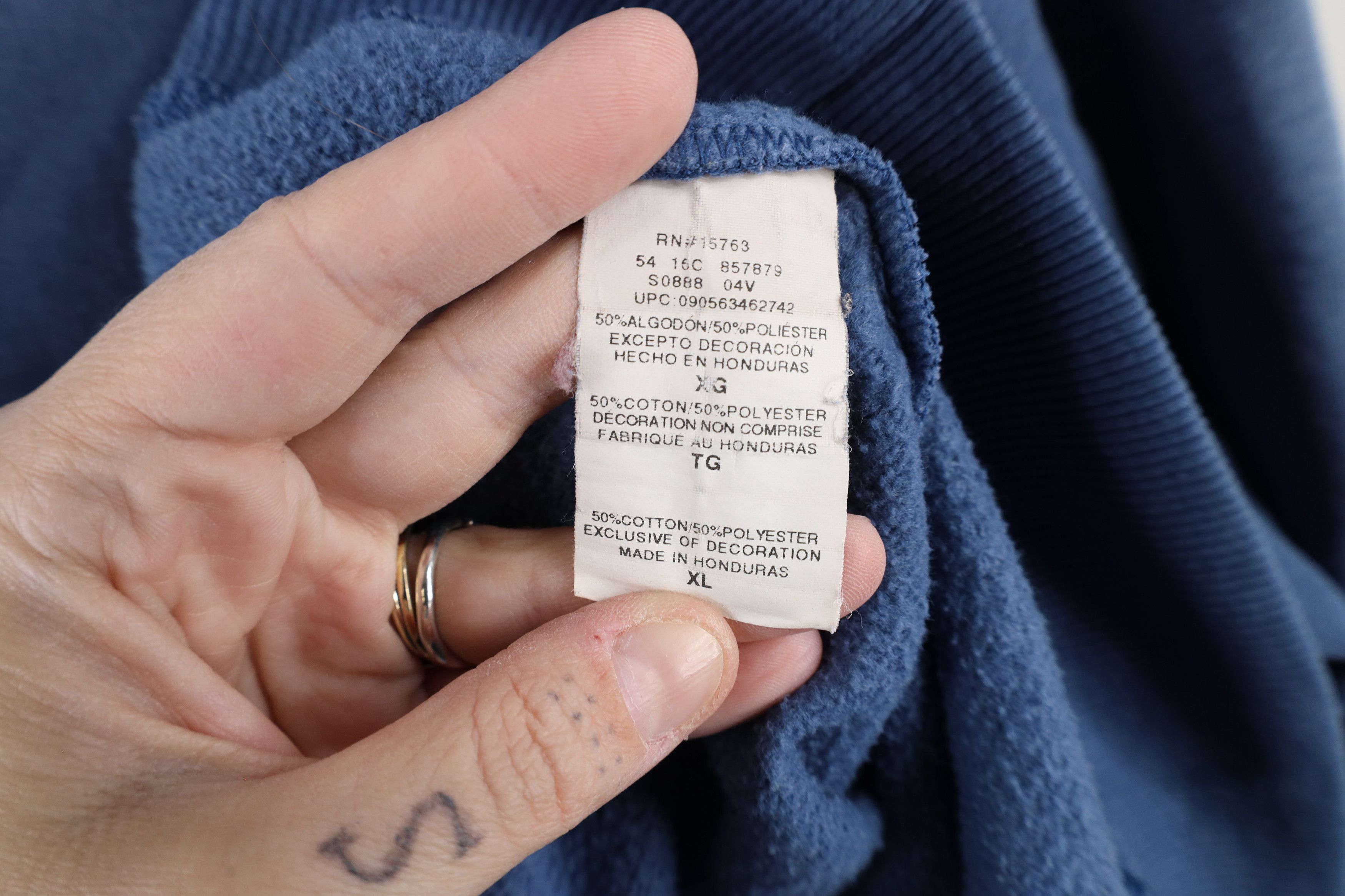 Champion × Vintage Vintage Champion Monochrome Crewneck Sweatshirt Blue Size US XL / EU 56 / 4 - 9 Thumbnail