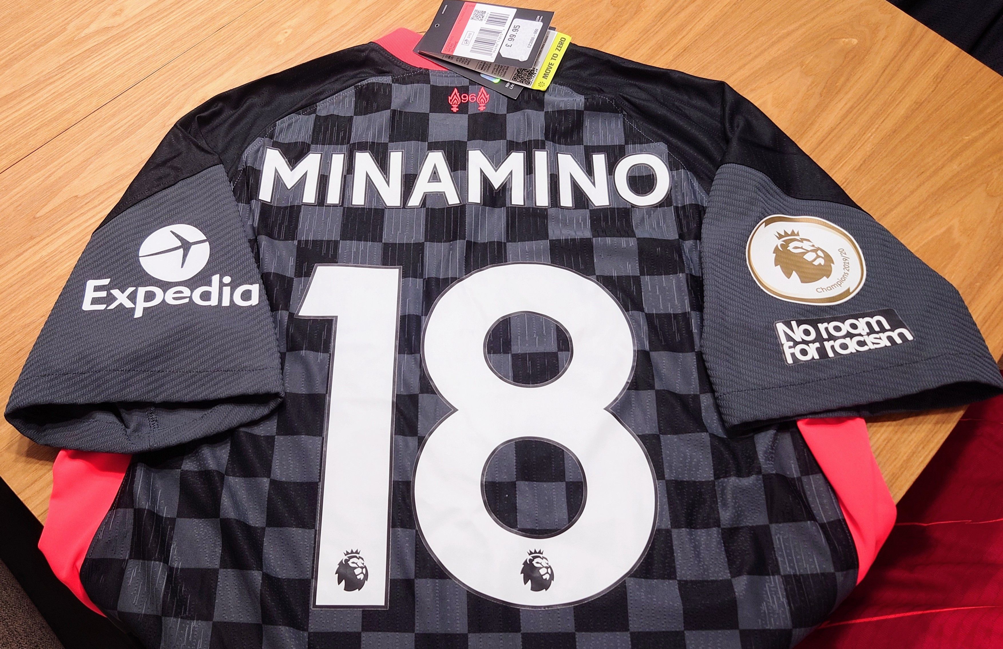 Nike Liverpool Black Red Away Player version Minamino Size US L / EU 52-54 / 3 - 2 Thumbnail