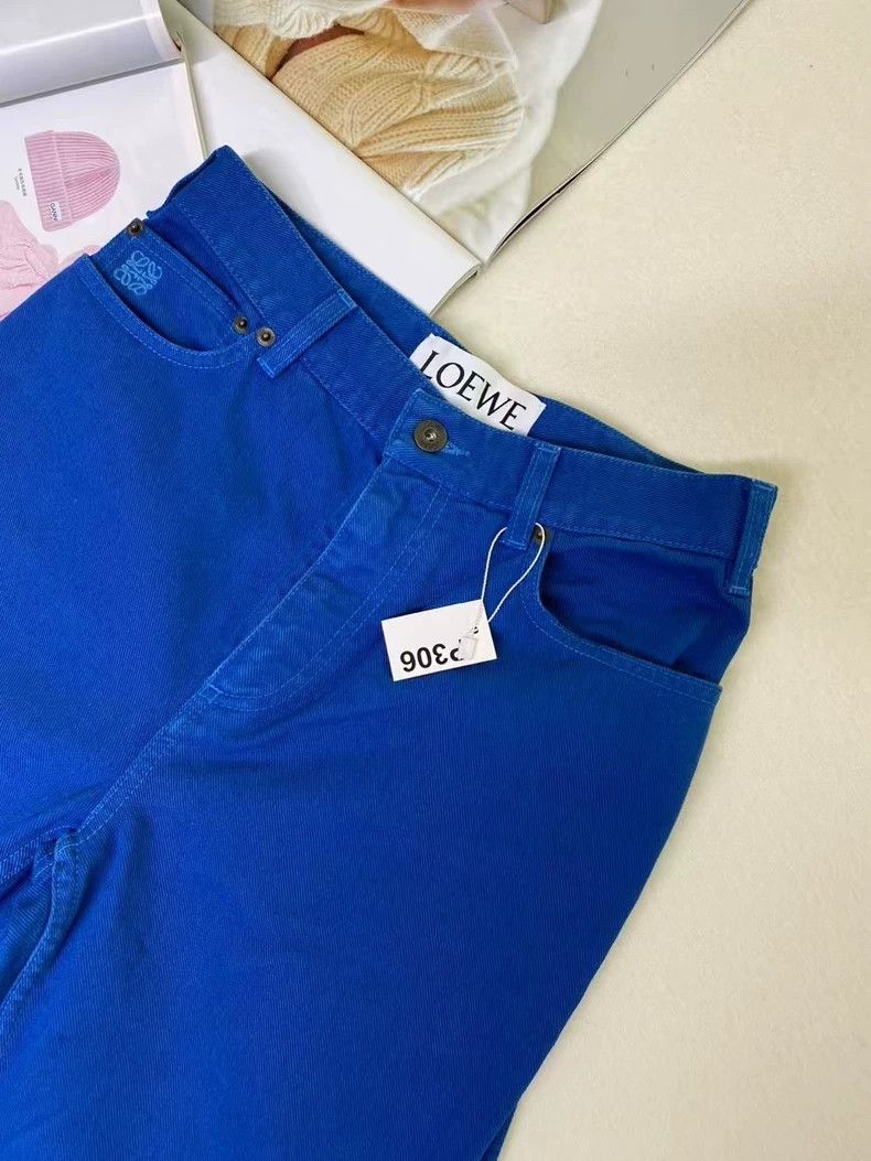 Loewe LOEWE Irregular Solid Color Jeans, Size 36, Waist 68, Leng Size 24" / US 00 / IT 34 - 3 Thumbnail