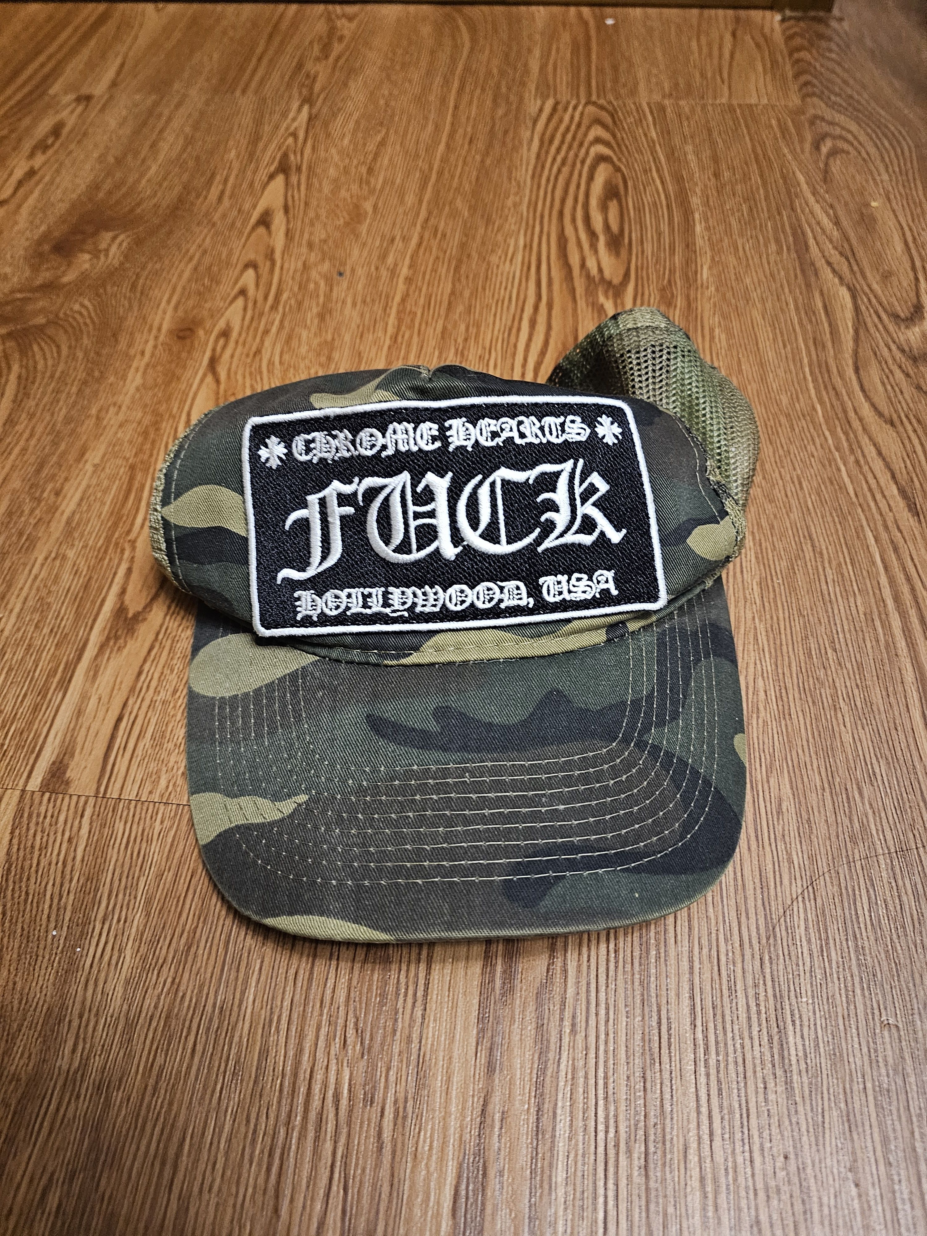 Rare Vintage CH Camo "FUCK" Trucker Hat