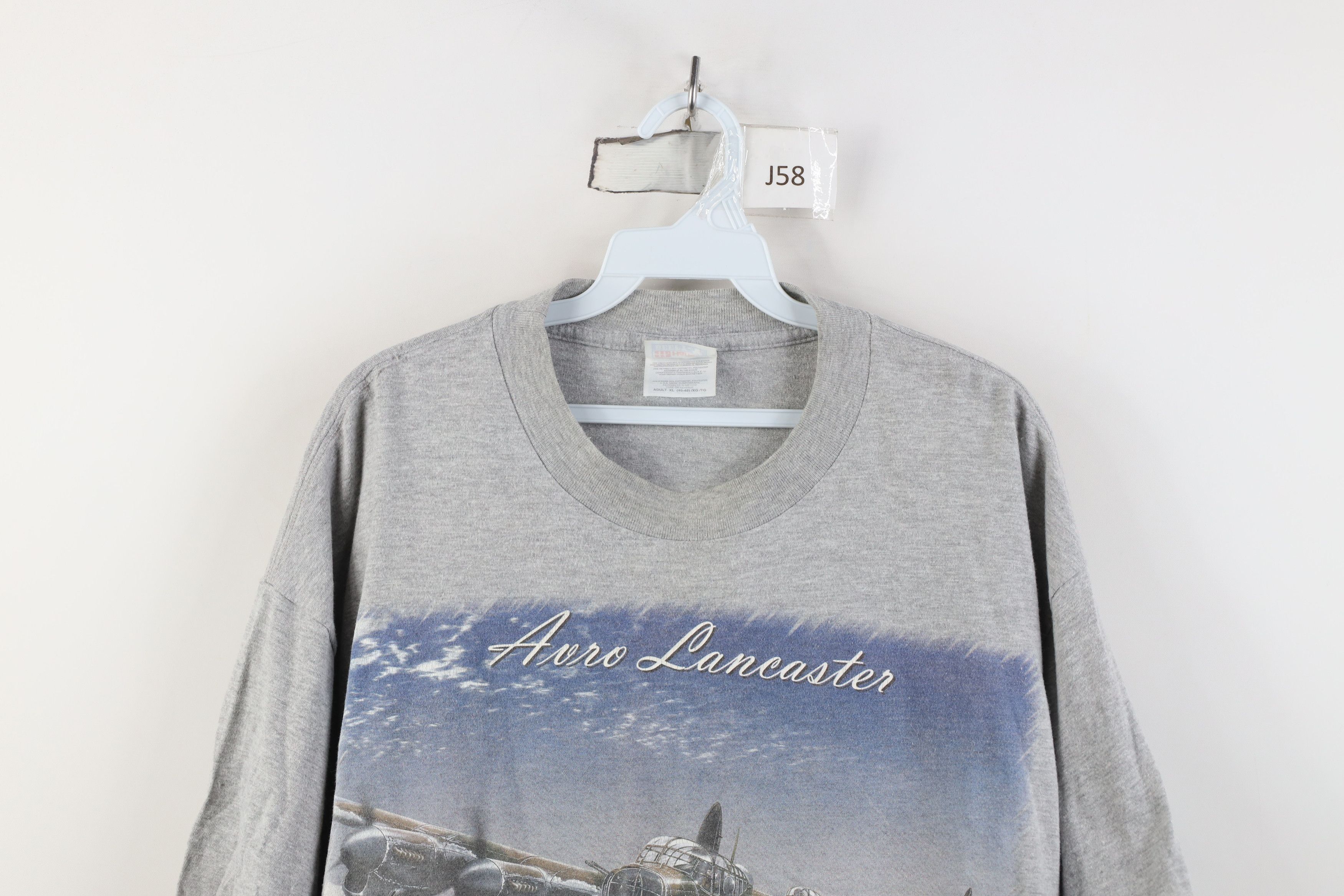 Vintage Vintage 90s Streetwear Lancaster Heavy Bomber Plane T-Shirt Size US XL / EU 56 / 4 - 2 Thumbnail
