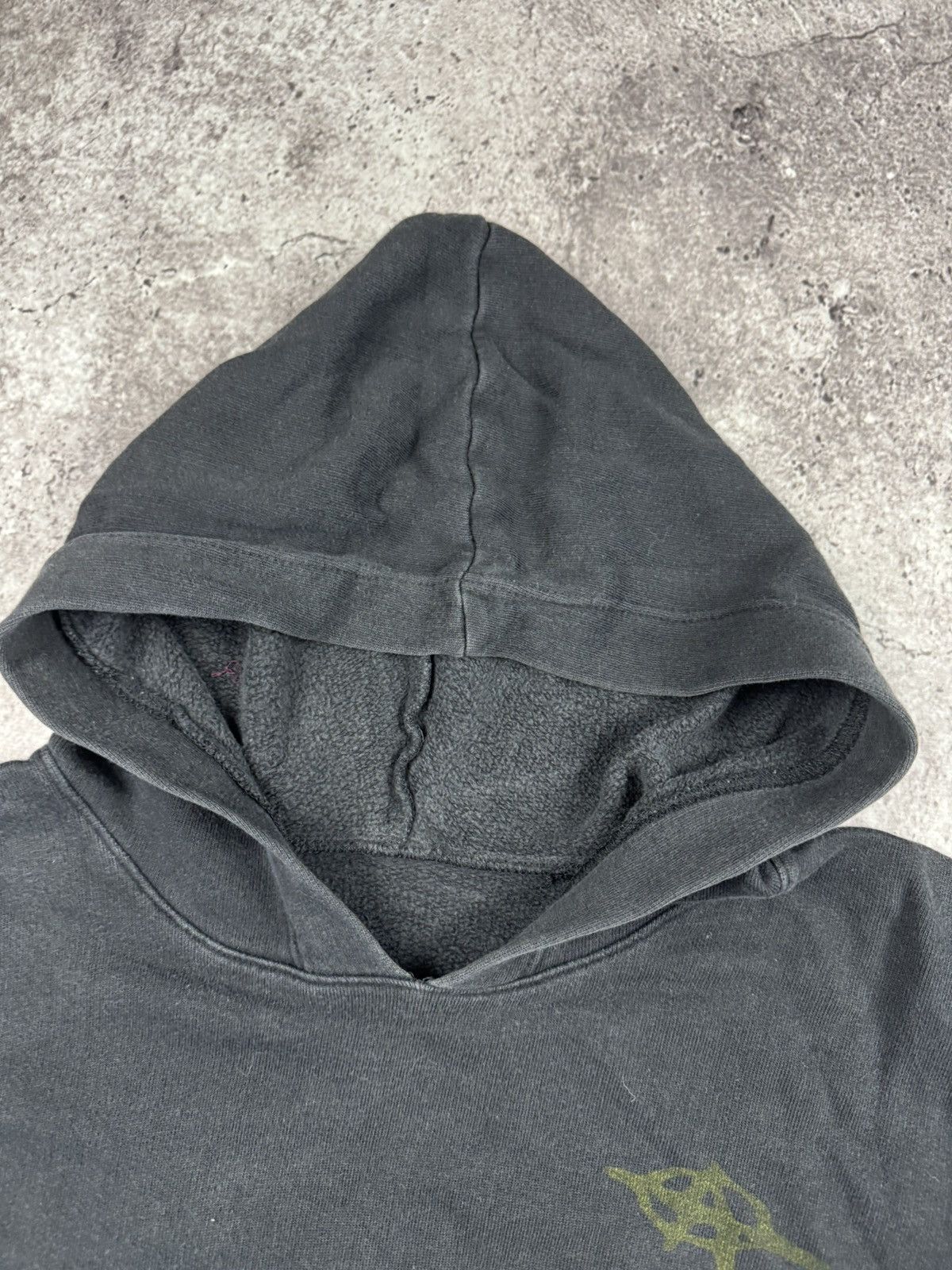 Vintage Vintage Y2K Faded Black Anarchy boxy hoodie Avant garde Size US M / EU 48-50 / 2 - 5 Thumbnail