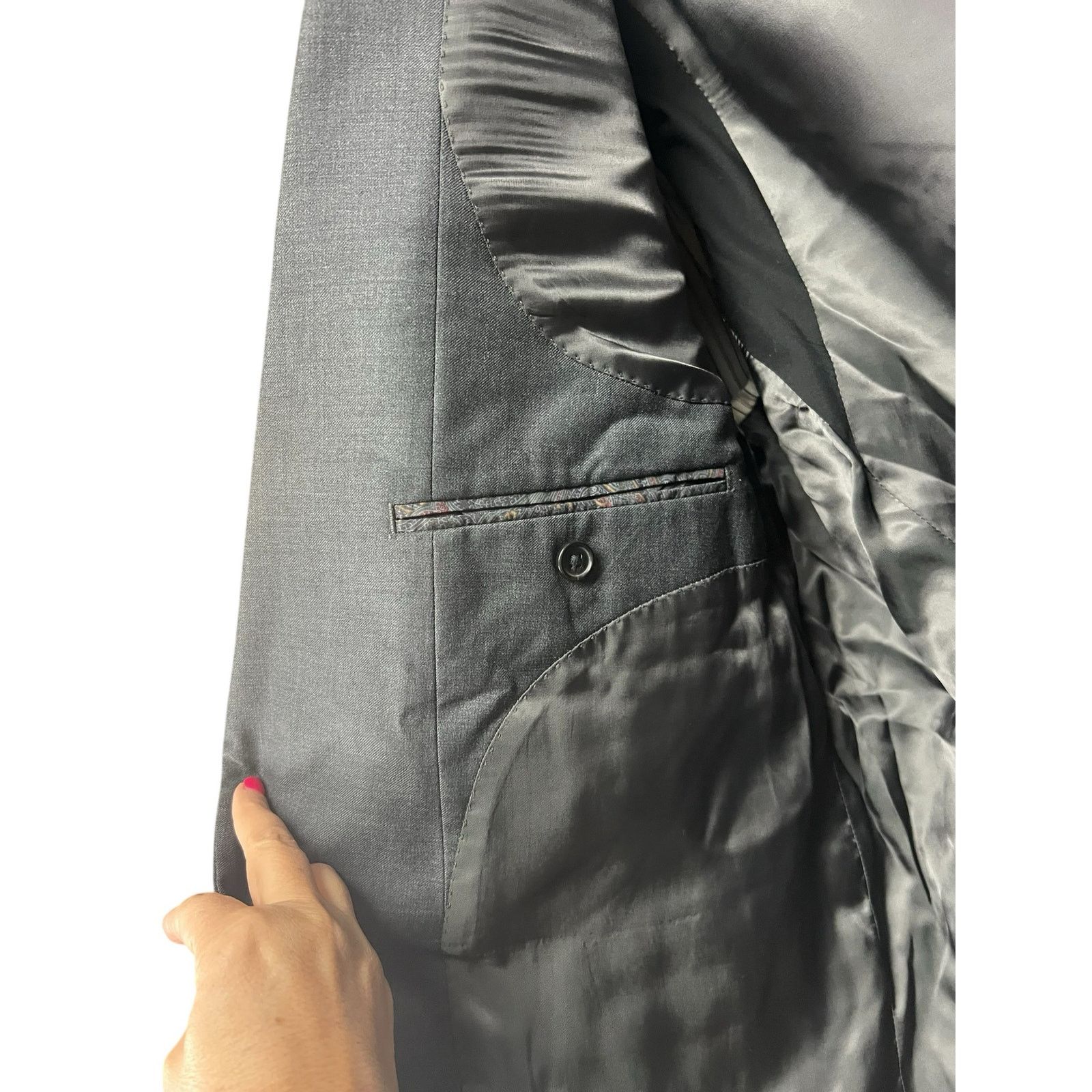 Ralph Lauren Lauren Ralph Lauren Dark Gray Blazer Wool Natural Stretch Size 46R - 7 Thumbnail