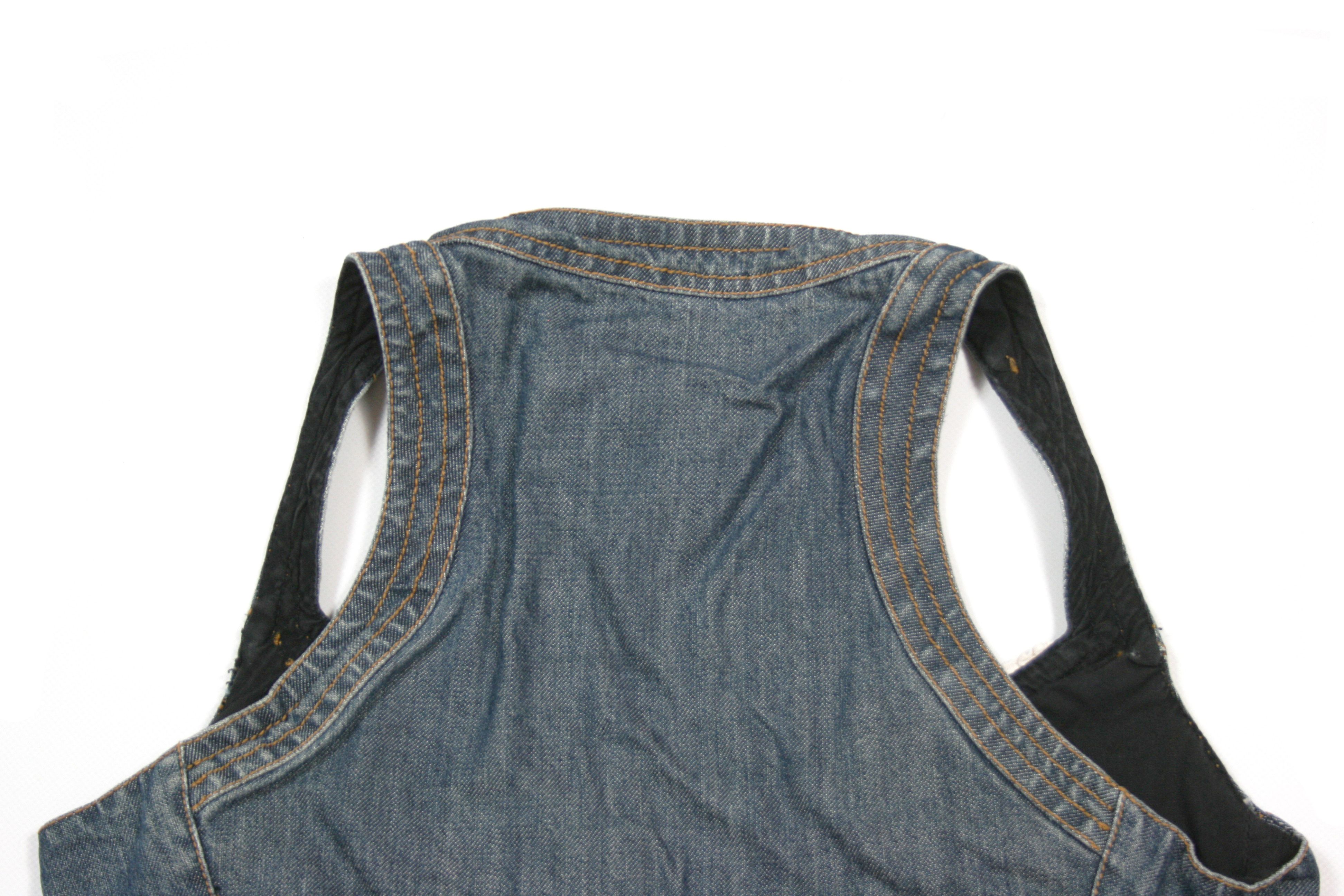 Andrew Mackenzie S/S2004 Denim Crop Top Vintage Size M / US 6-8 / IT 42-44 - 6 Thumbnail