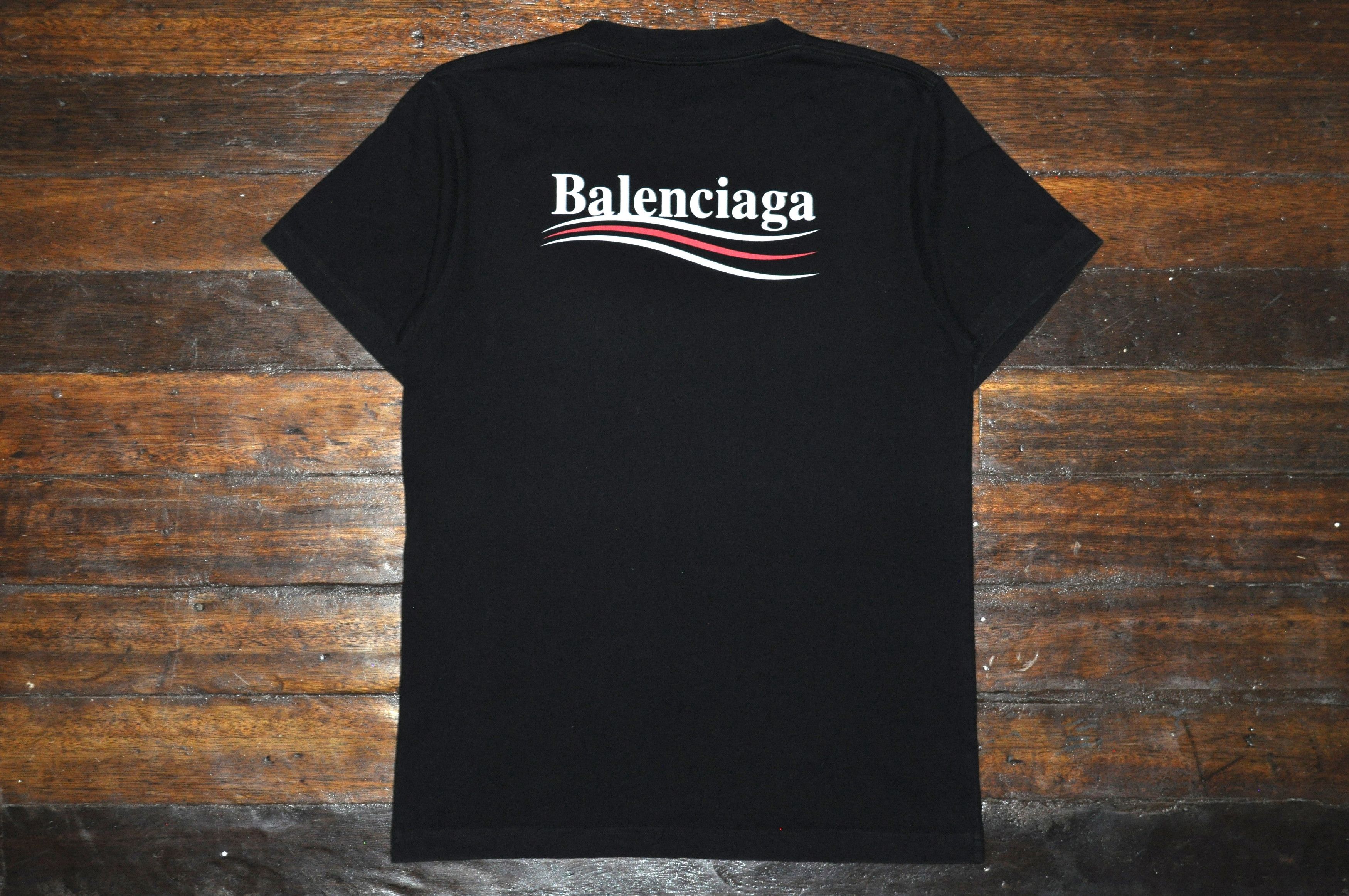 image of Balenciaga - 2019 - Political Campaign Tee in Black, Men's (Size Small)