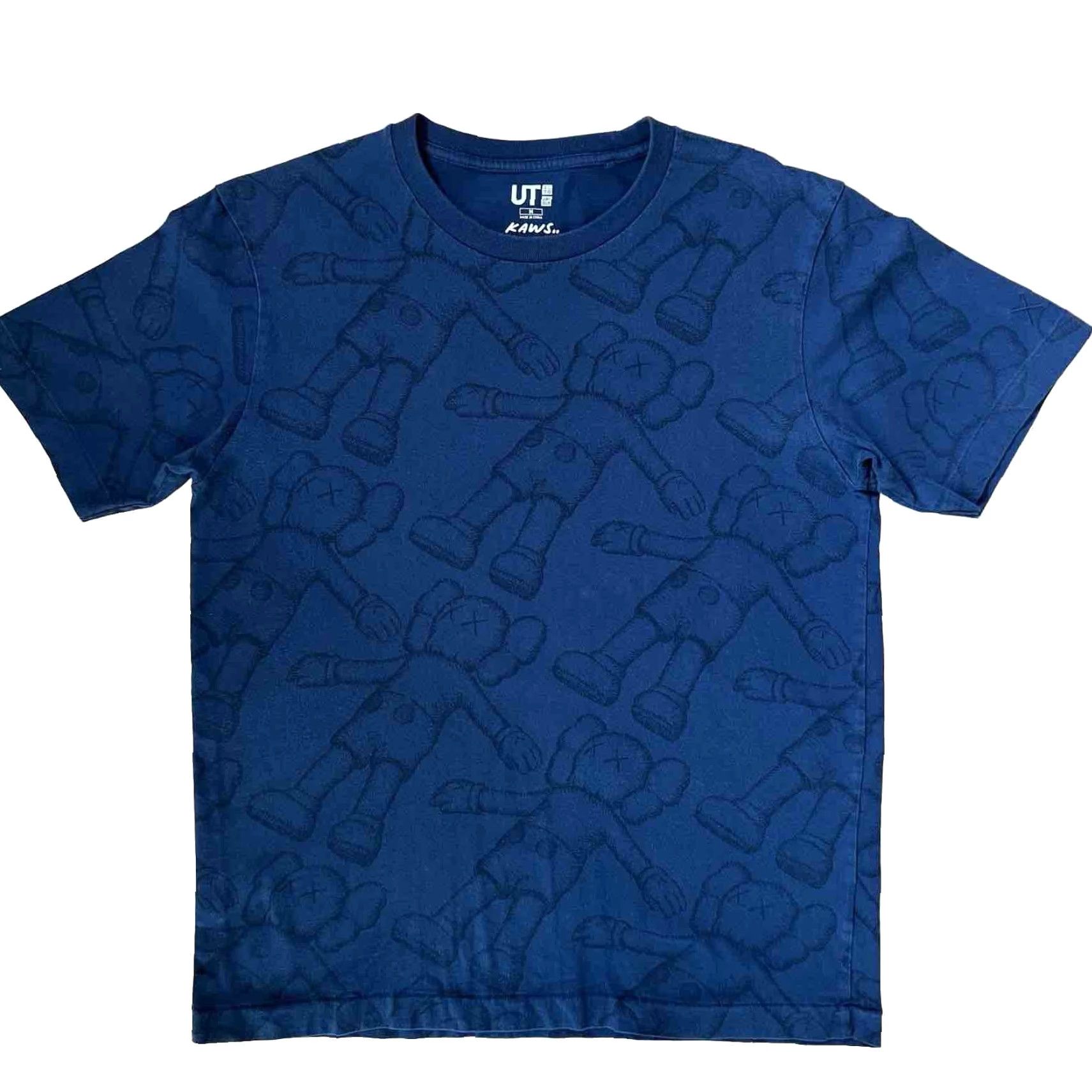 Uniqlo VINTAGE KAWS Uniqlo Shirt Medium Blue New York Streetwear All Over Print Art Size US M / EU 48-50 / 2 - 2 Thumbnail