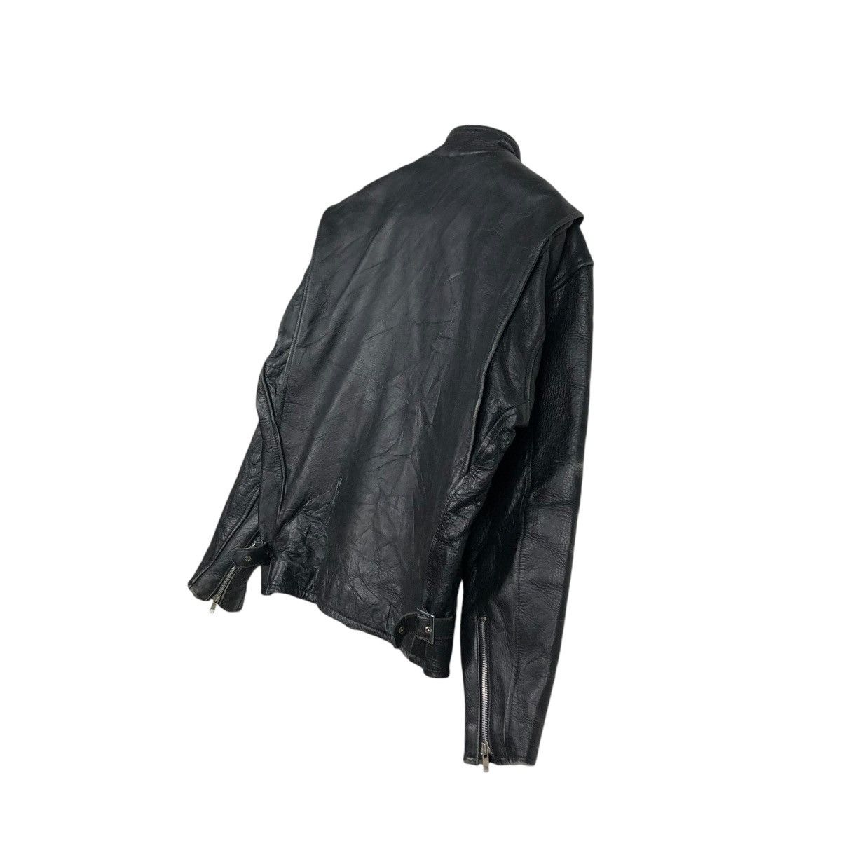 Vintage 🔥VINTAGE LEATHER JACKET CAFE RACER SV.STONE COWHIDE LEATHER Size US M / EU 48-50 / 2 - 12 Thumbnail
