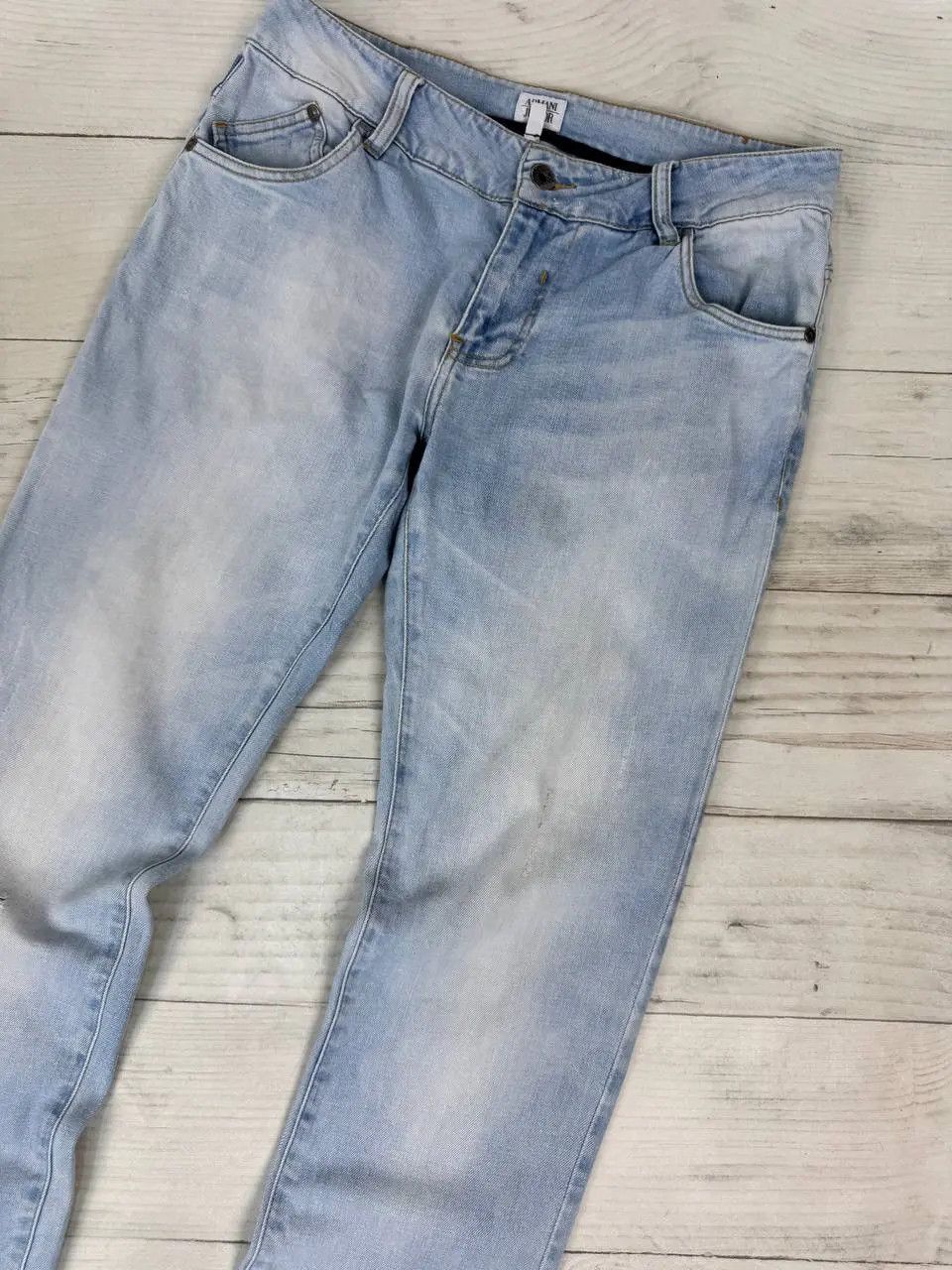 Armani Vintage Armani Big Logo Denim Jeans Size US 28 / EU 44 - 4 Thumbnail