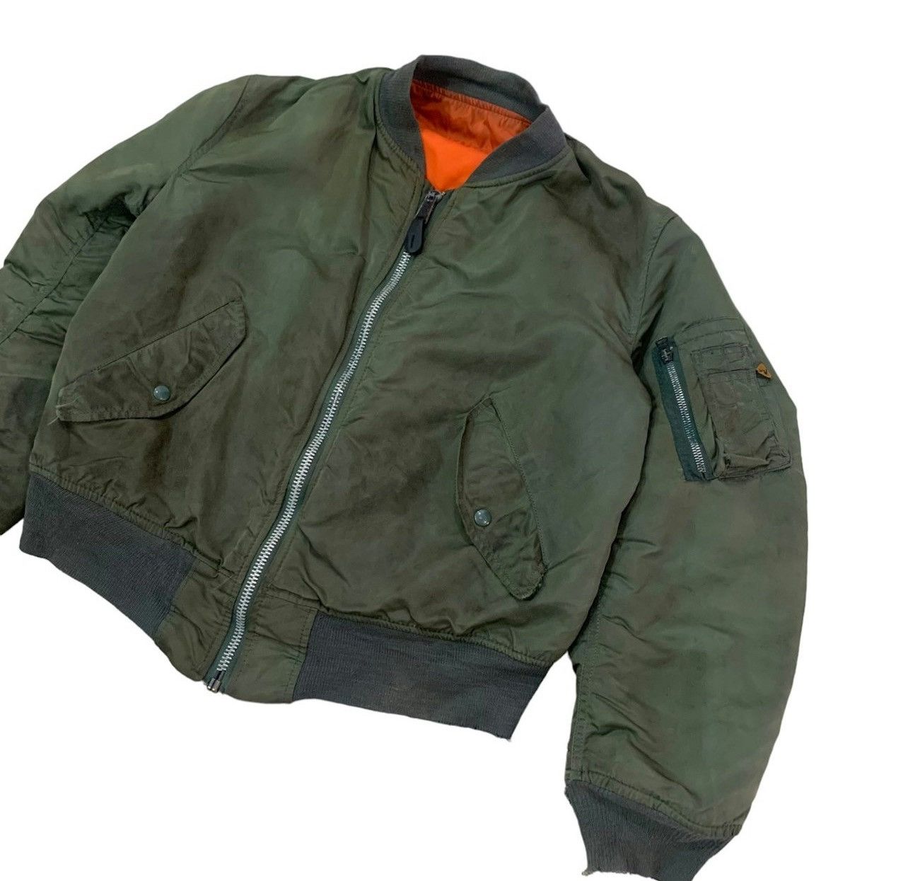 Alpha Industries Distressed Alpha Industries MA-1 Reversible Bomber Jacket Size US M / EU 48-50 / 2 - 4 Thumbnail