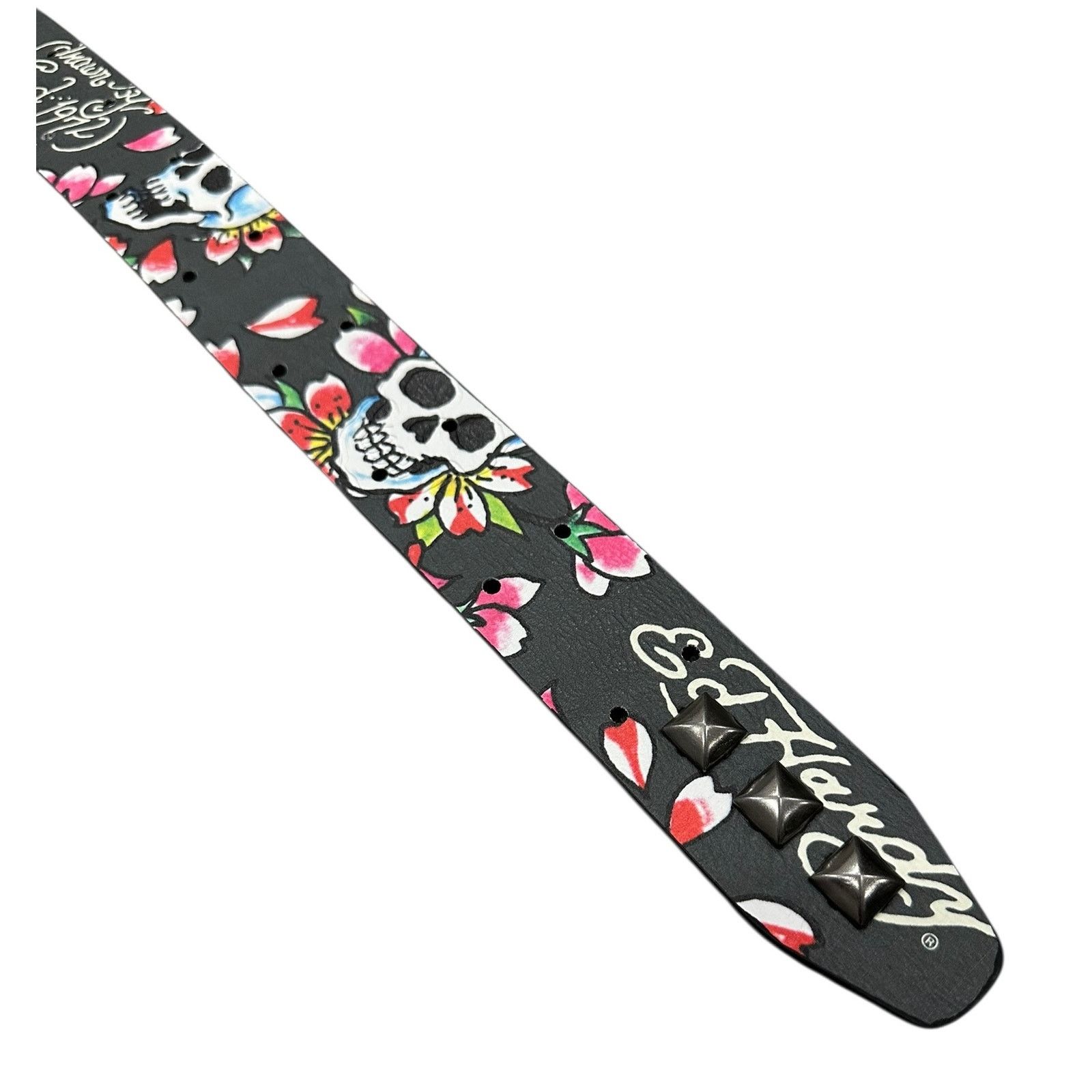 Ed Hardy Ed Hardy Men's My True Love Printed Tattoo Belt Size 34 - 7 Thumbnail