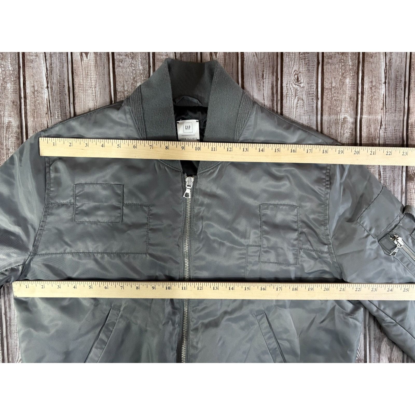 Gap John Elliott x Gap Bomber Flight Jacket Size M color Grey Size US M / EU 48-50 / 2 - 9 Thumbnail