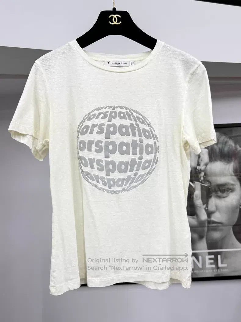 Dior Dior Beige luminous cool letter spherical T-shirt Size S / US 4 / IT 40 - 1 Thumbnail