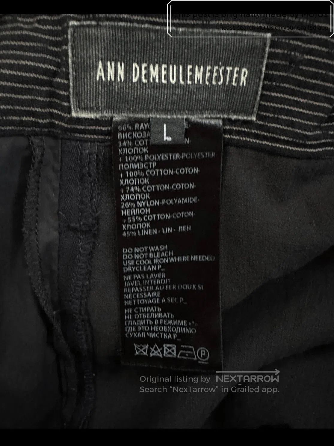 Ann Demeulemeester Sz L Ann Demeulemeester Joint Material Pants. Size US 34 / EU 50 - 6 Thumbnail