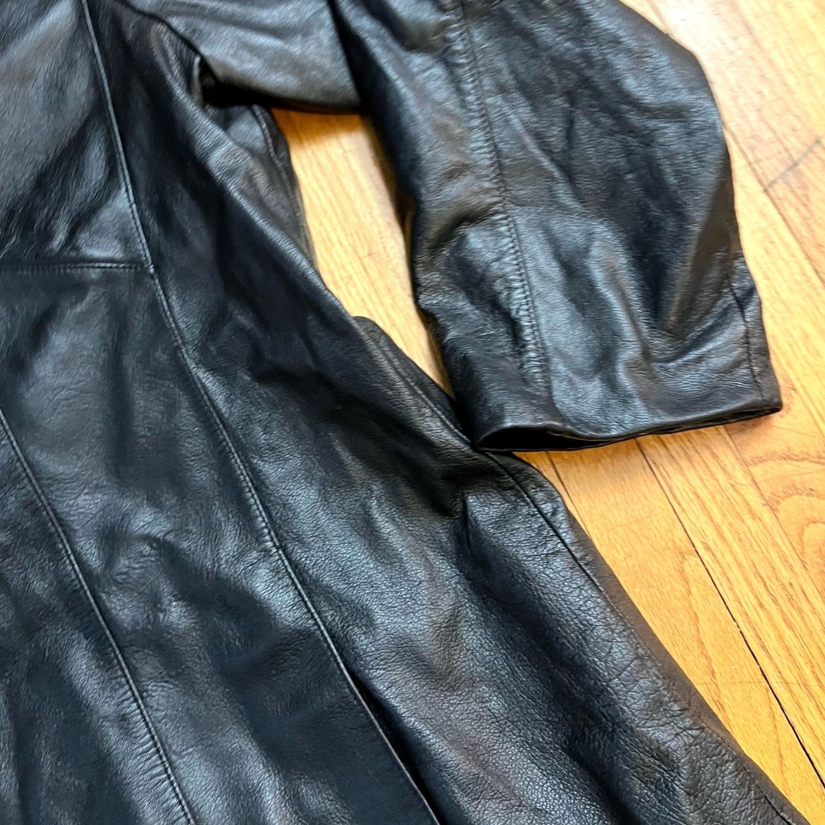 Vintage Wilson’s Leather Jacket Blazer Black L Womens Motorcycle Jacket Button Size L / US 10 / IT 46 - 2 Thumbnail