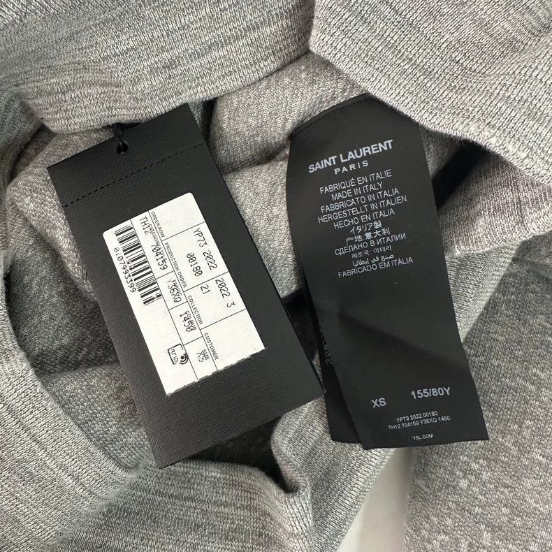 Saint Laurent Paris Saint Laurent Paris Saint Laurent Gray Hoodie for Women-25 Size US XS / EU 42 / 0 - 7 Thumbnail