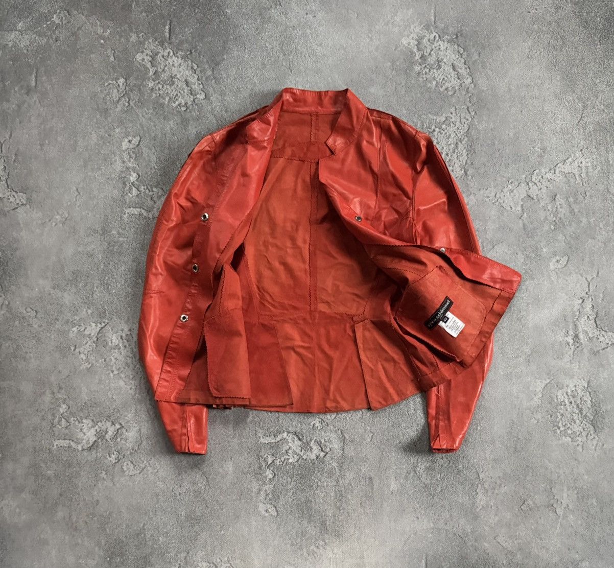 Genuine Leather Sylvie Schimmel 40size france 🇫🇷 leather Avantgarde jacket Size M / US 6-8 / IT 42-44 - 9 Thumbnail