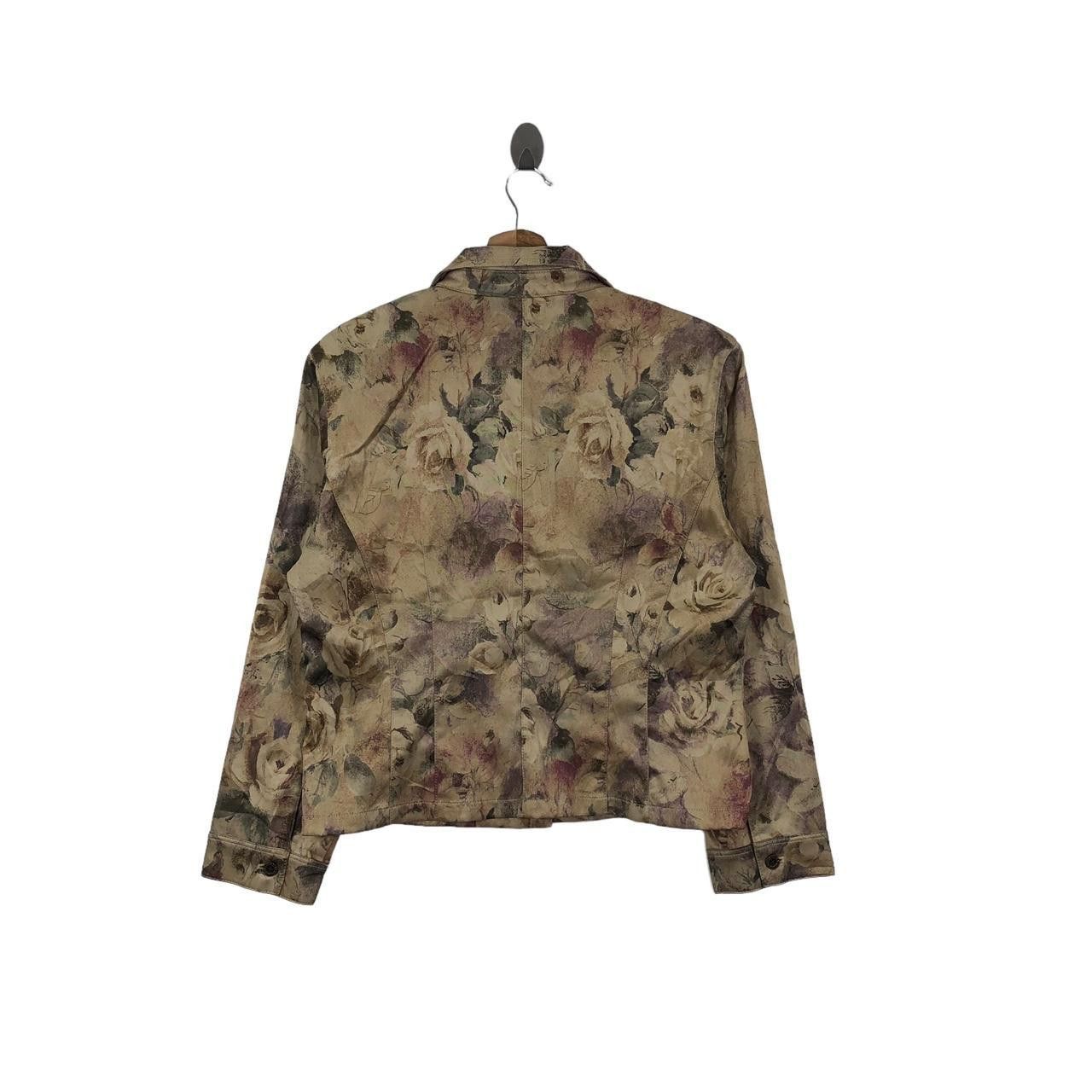 Other Vintage SIL NOIR PARIS Bed Of Roses Floral AOP Jacket Coat Size M / US 6-8 / IT 42-44 - 2 Thumbnail