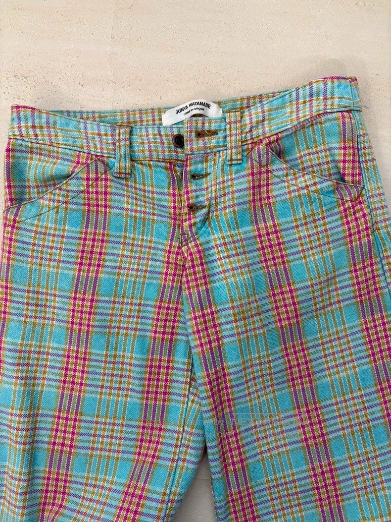 Junya Watanabe Junya Watanabe size S Tartan Wool Flare Trousers Size 23" - 3 Thumbnail