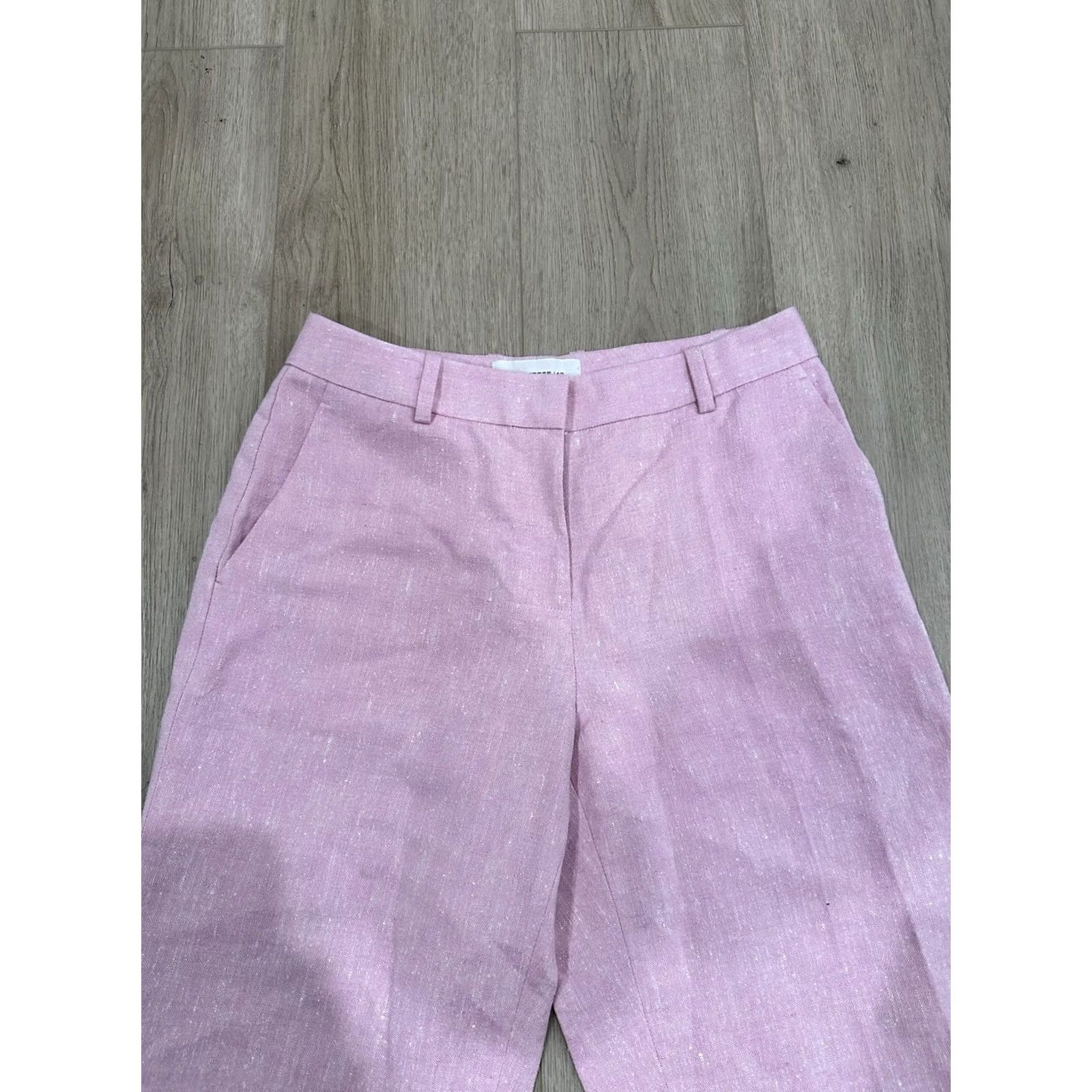 Pinko Lafayette 148 New York Women Pink Gates Straight-Leg Pants Size 6 Size 28" / US 6 / IT 42 - 4 Thumbnail