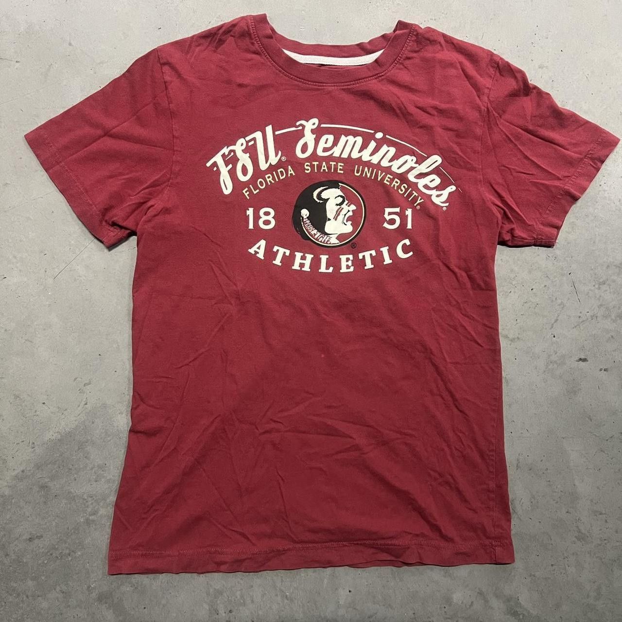 Vintage Vintage Y2K/2000s Red and White FSU Seminoles Athletics Shirt! Size US M / EU 48-50 / 2 - 1 Thumbnail