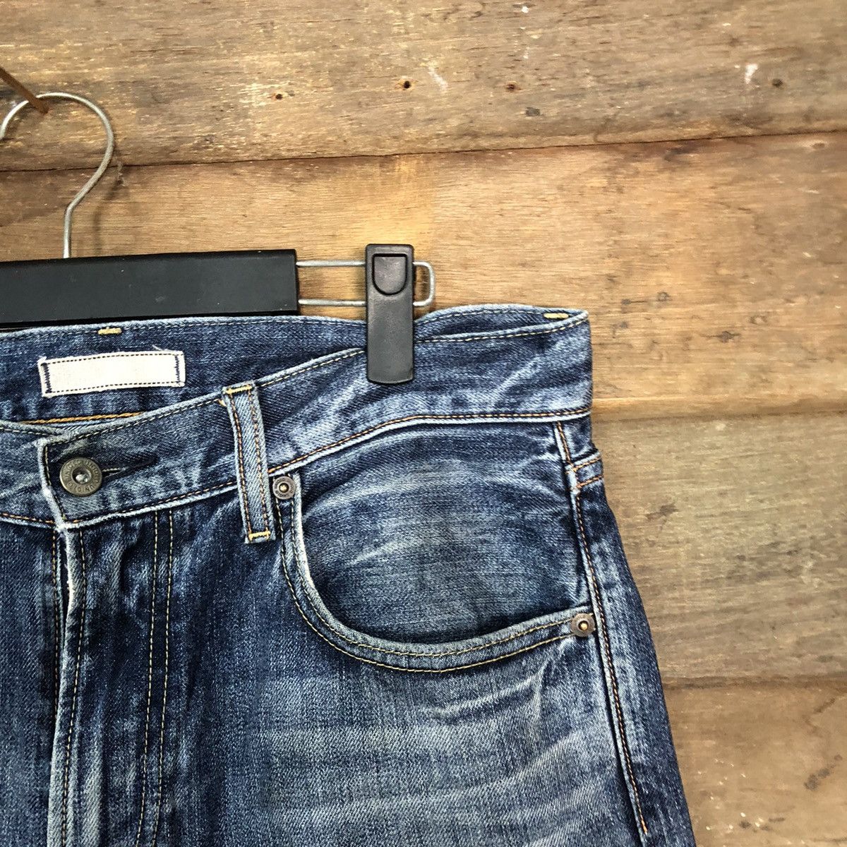 Japanese Brand Uniqlo selvedge Jeans Blue Denim Pants #7312 Size US 30 / EU 46 - 5 Thumbnail