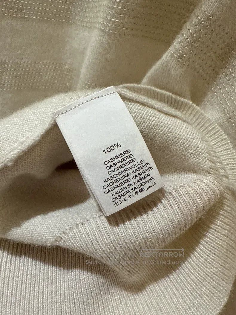 Brunello Cucinelli Brunello Cucinelli Oatmeal striped sequined cashmere knitt Size S / US 4 / IT 40 - 9 Thumbnail