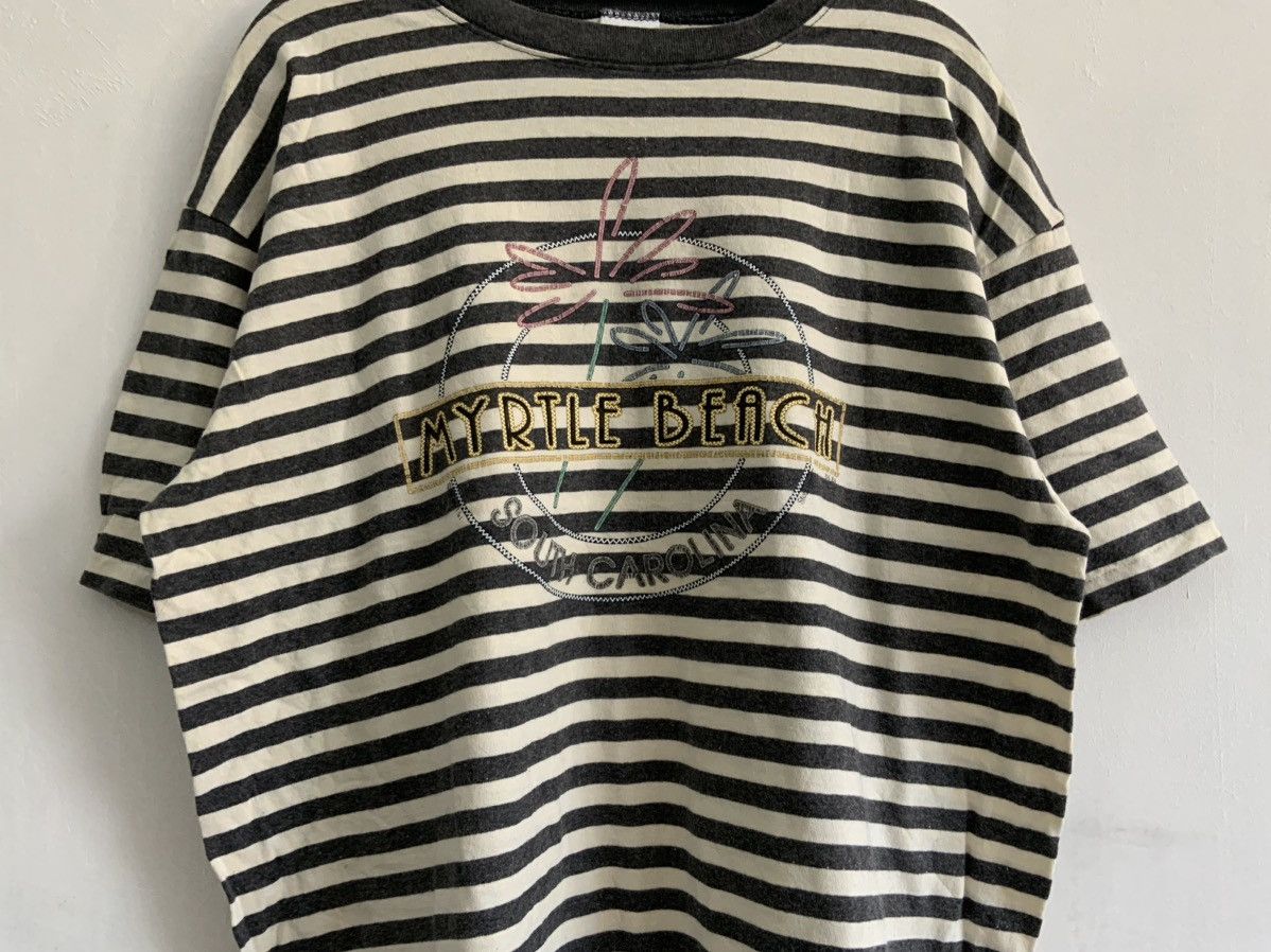 Band Tees Vintage Myrtle Beach Striped Smile Archive Tee Size US XL / EU 56 / 4 - 4 Thumbnail