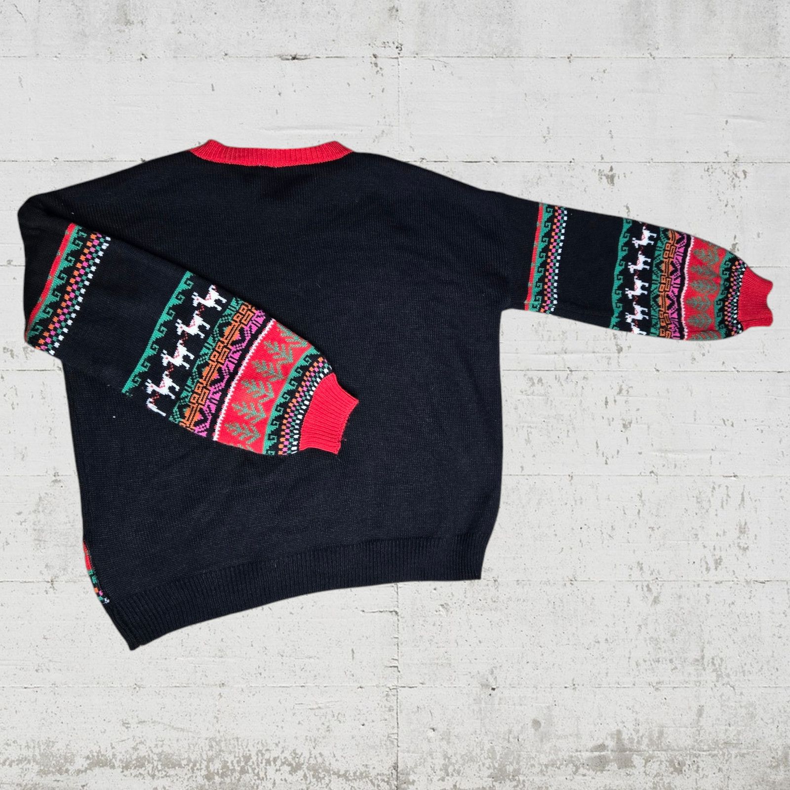 Other Black Llama Colorful Knitted Sweater Size XL Size XL / US 12-14 / IT 48-50 - 7 Thumbnail