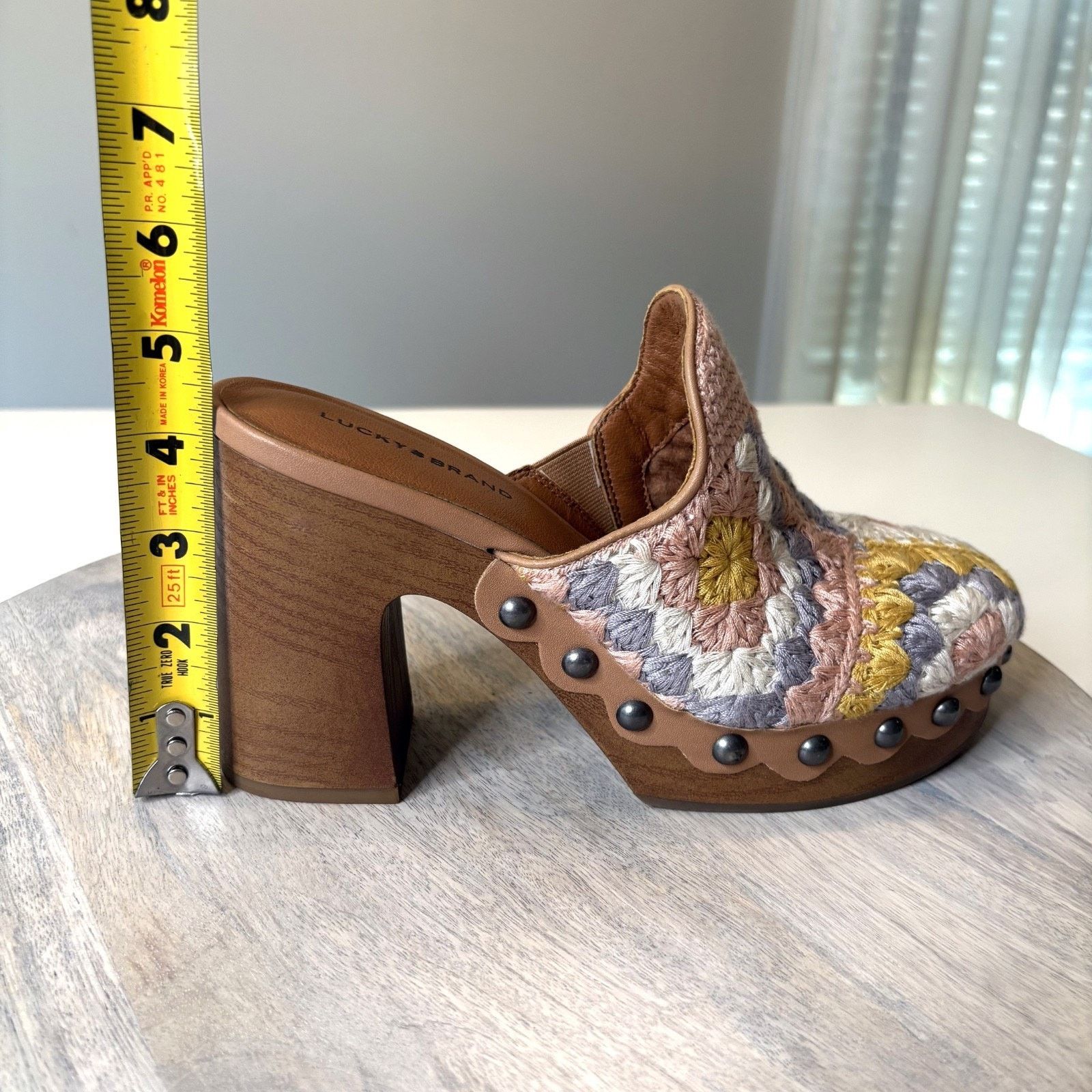 Lucky Brand Lucky Brand Immia Crochet Clogs Boho Retro Studded Size 8 Size US 8 / IT 38 - 12 Thumbnail