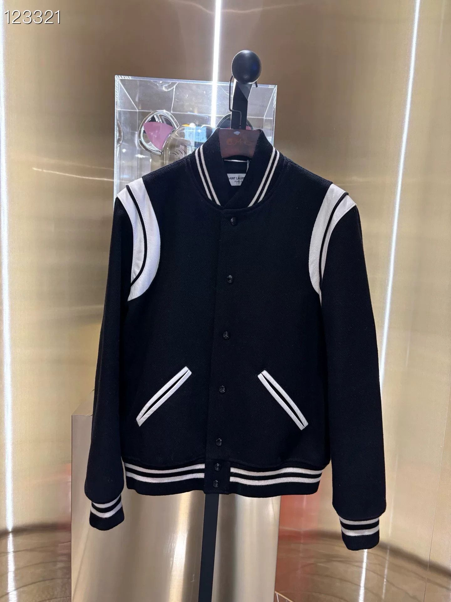 Saint Laurent Paris Saint Laurent Wool Blend Baseball Jacket Size US M / EU 48-50 / 2 - 1 Thumbnail