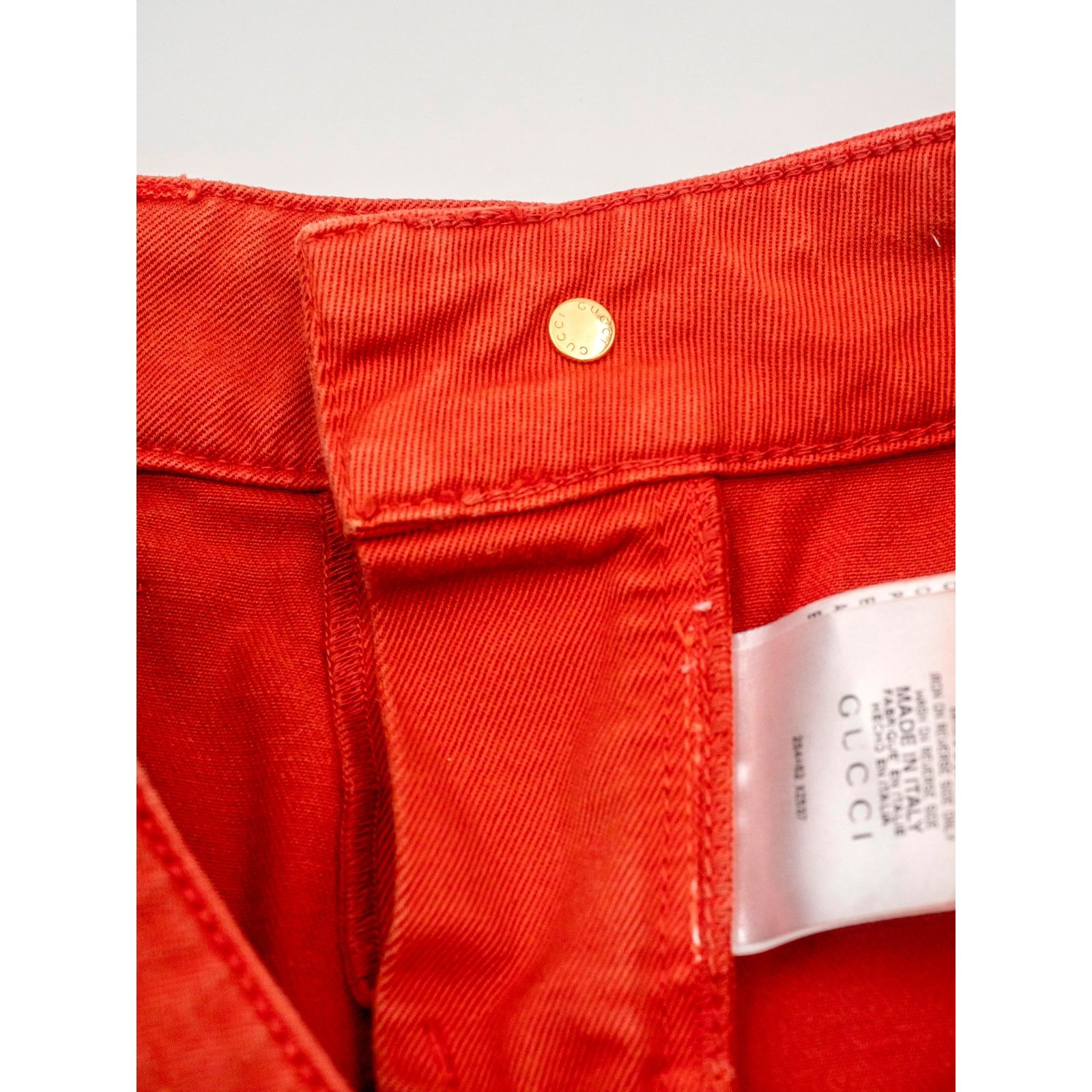 Gucci Cotton Denim Hot Pants with Side Lacing Gold Tone Hardware Size 25" / US 0 / IT 36 - 5 Thumbnail