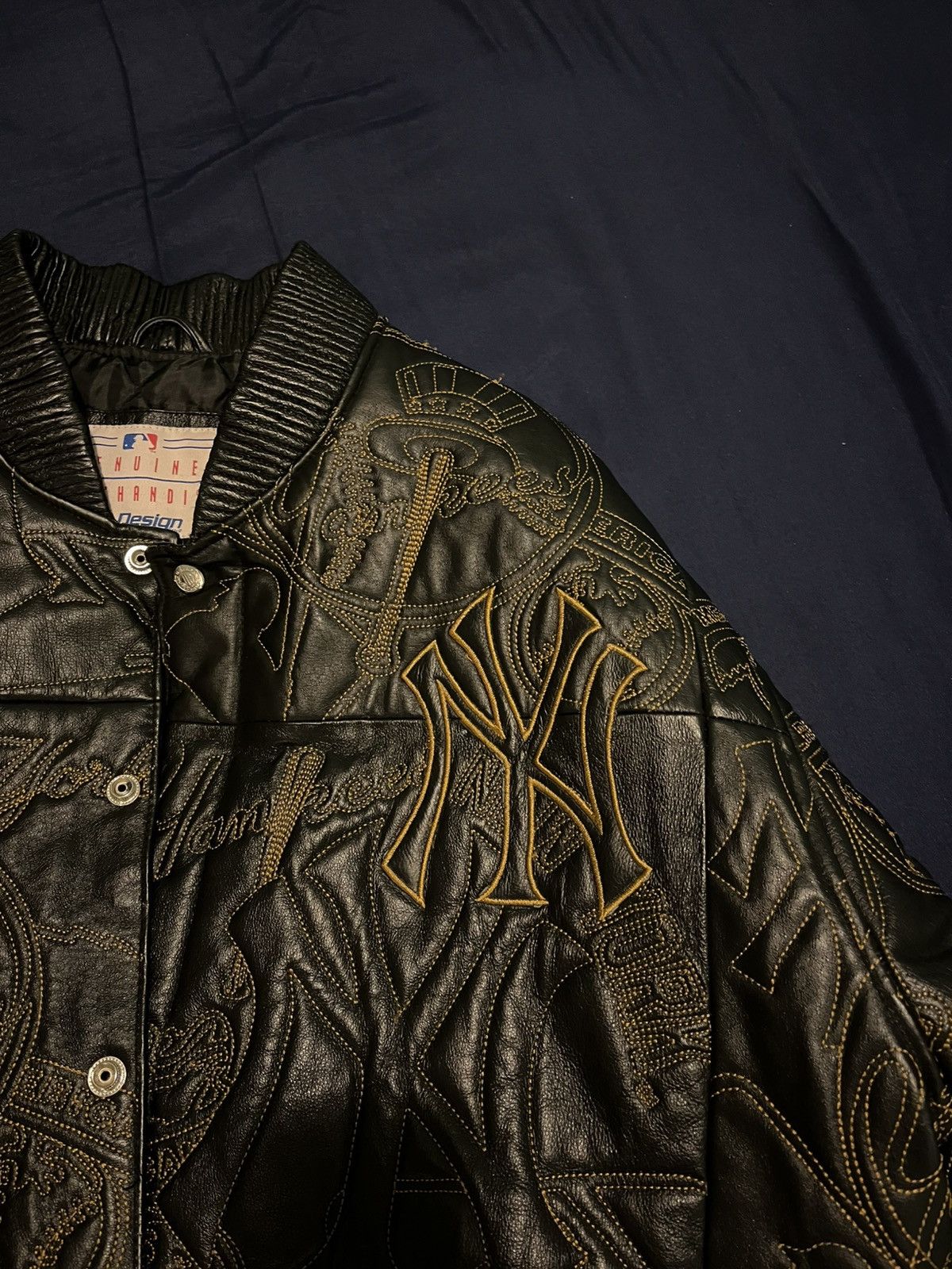 MLB RARE MLB Jeff Hamilton New York Yankees Leather Jacket Size US L / EU 52-54 / 3 - 8 Thumbnail