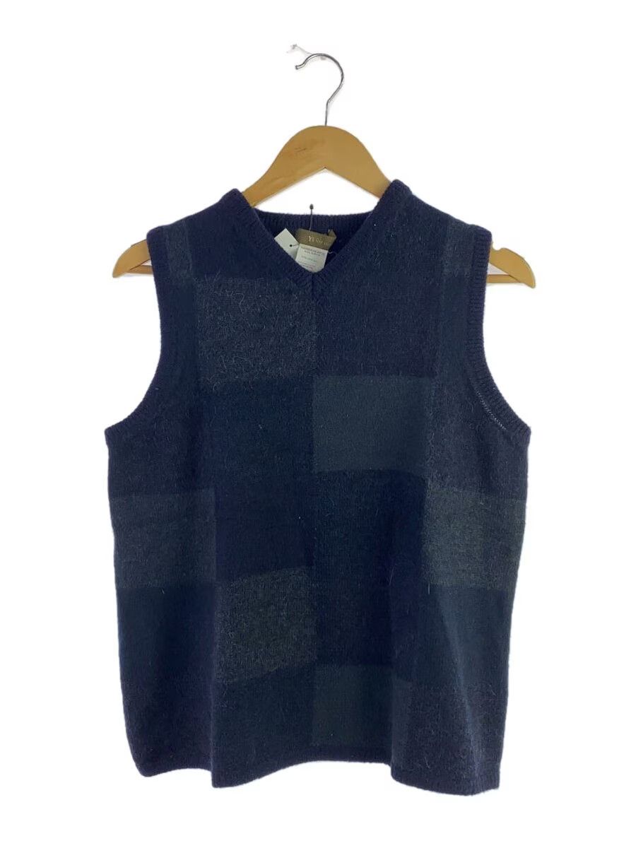 Y's for Men × Yohji Yamamoto 1980s Block Check Wool Knit Sweater Vest Size US L / EU 52-54 / 3 - 1 Thumbnail