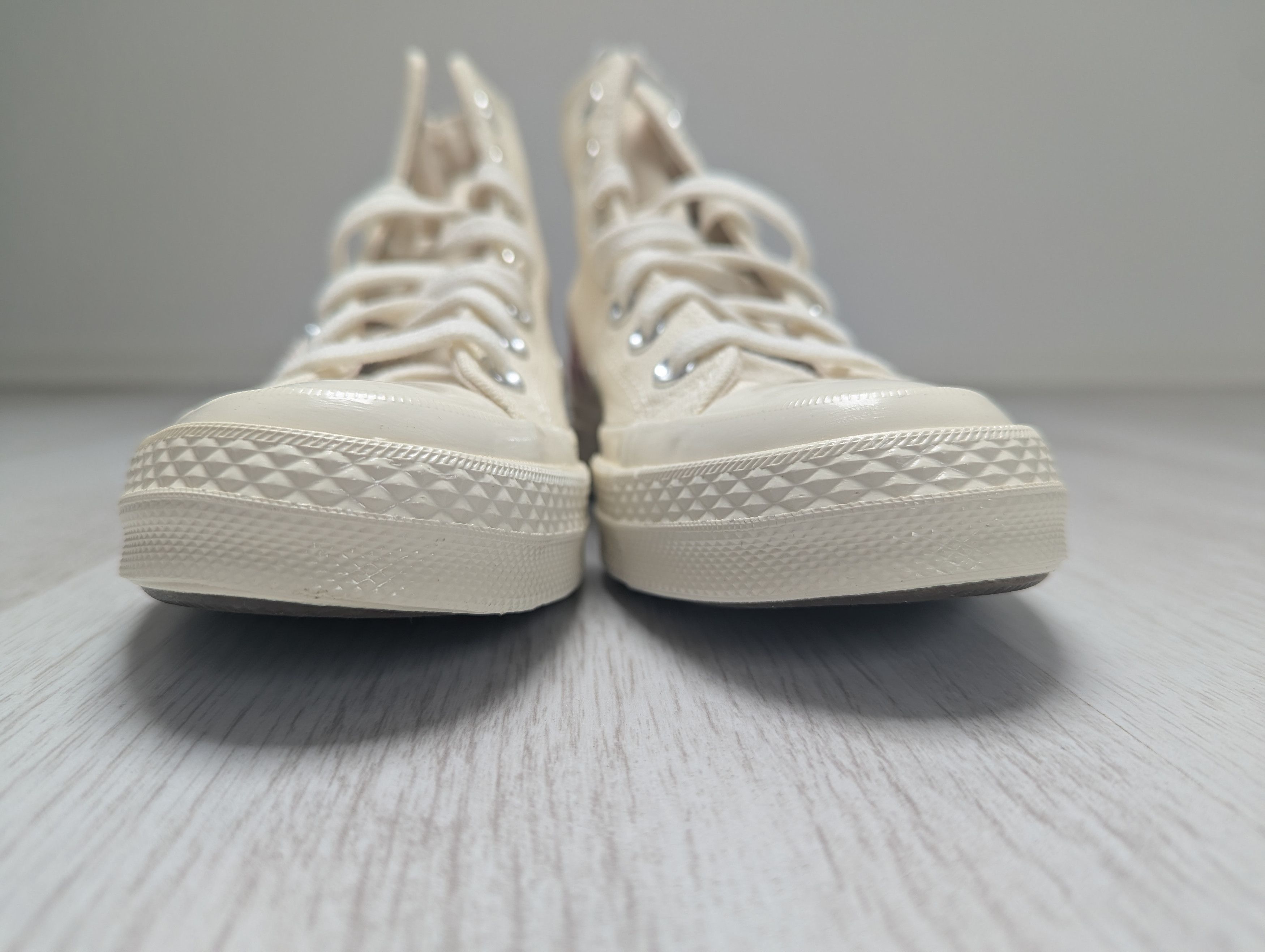 Comme des Garcons PLAY × Converse Converse Chuck Taylor All Star High Comme Garcons White Red Size US 5 / IT 35 - 8 Thumbnail