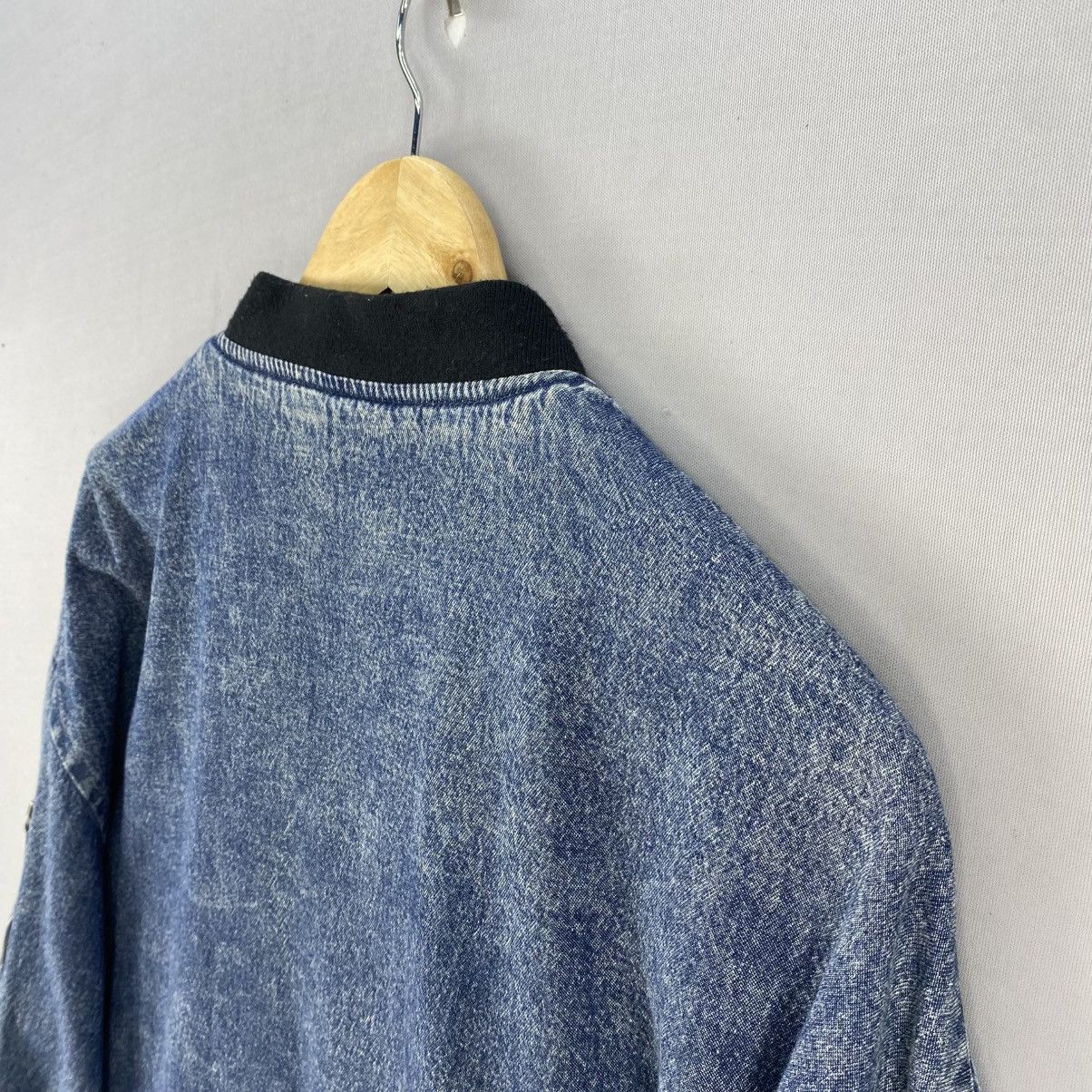 Japanese Brand Sureve Japan Oversized Washed Denim Bomber Jacket Size US L / EU 52-54 / 3 - 5 Thumbnail