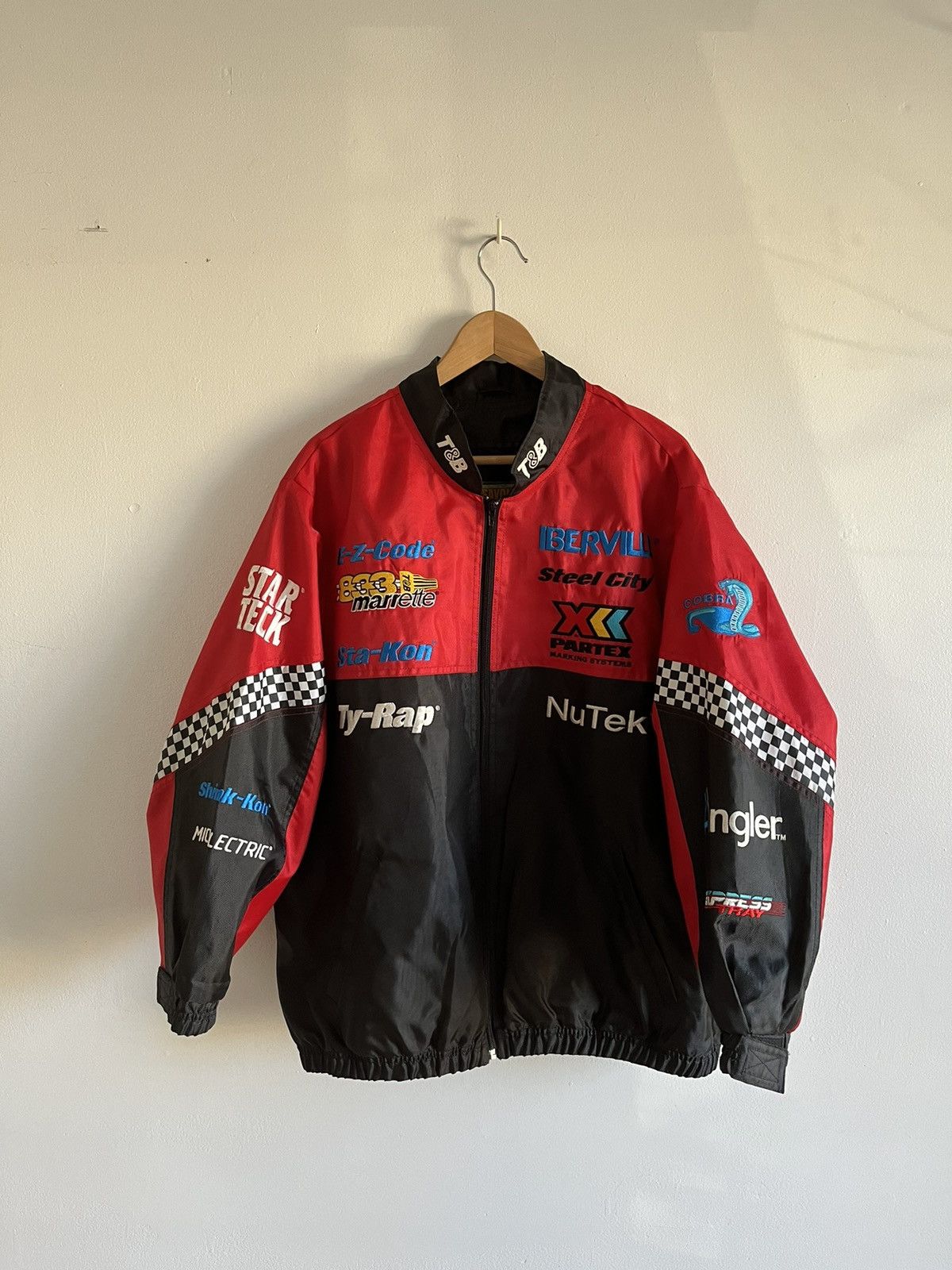 Vintage Vintage Y2K Saxon Racing Moto Patched Nylon Jacket Size US XL / EU 56 / 4 - 1 Thumbnail