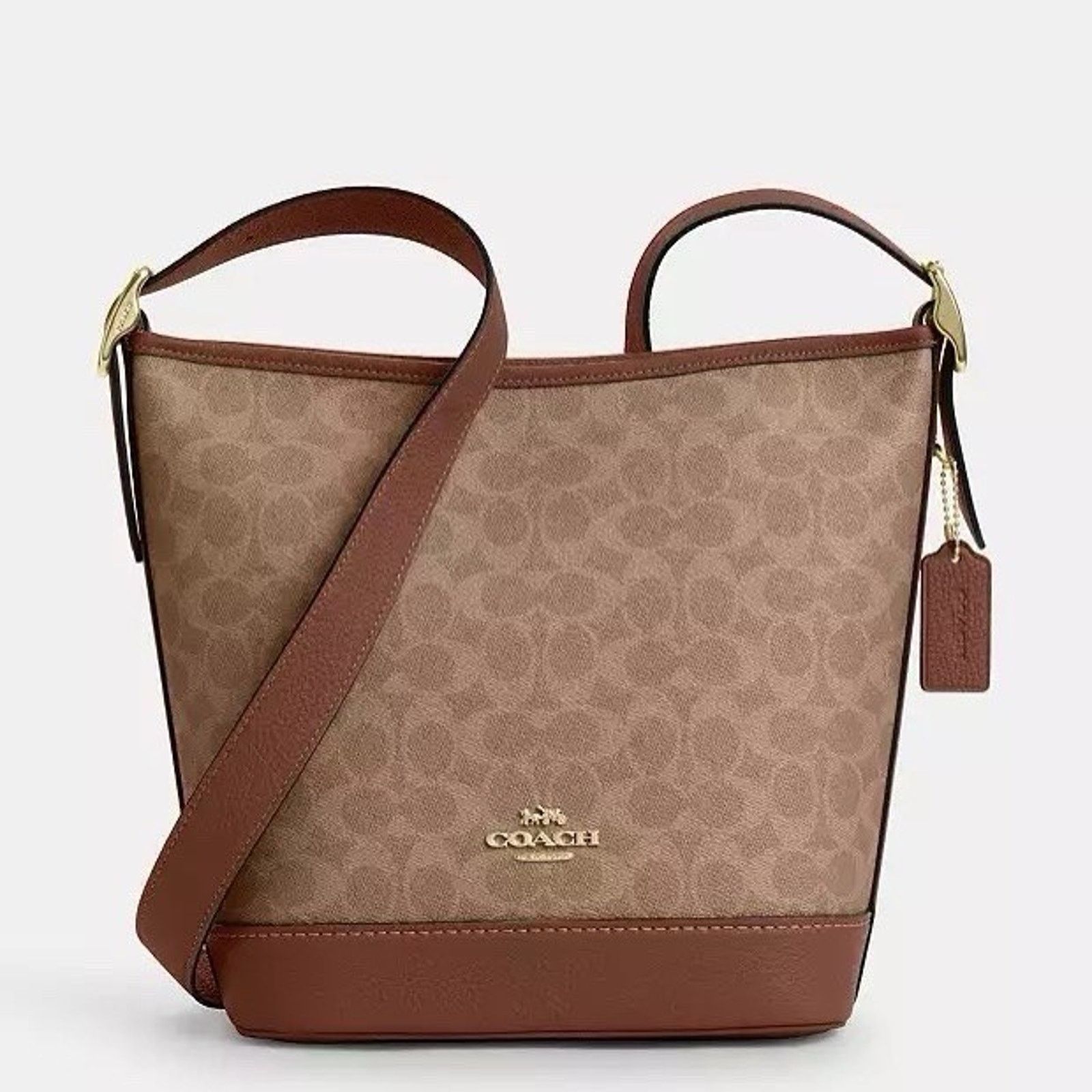 Coach NWT Coach Jude Duffle Bag Gold/Tan/Brown CBH20 Size ONE SIZE - 7 Thumbnail