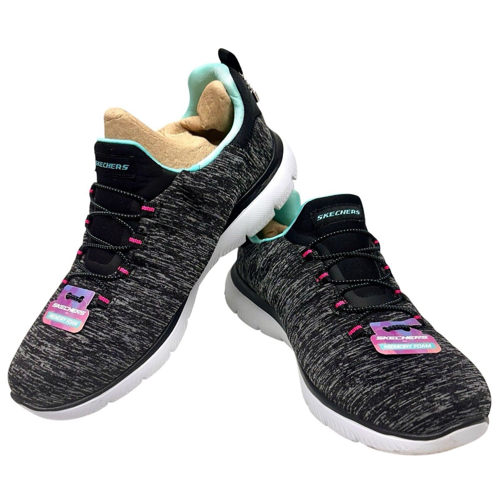 SKECHERS Skechers Summits Quick Getaway Slip-On Shoe Women Sz 8.5 Blk Size US 8.5 / IT 38.5 - 1 Thumbnail