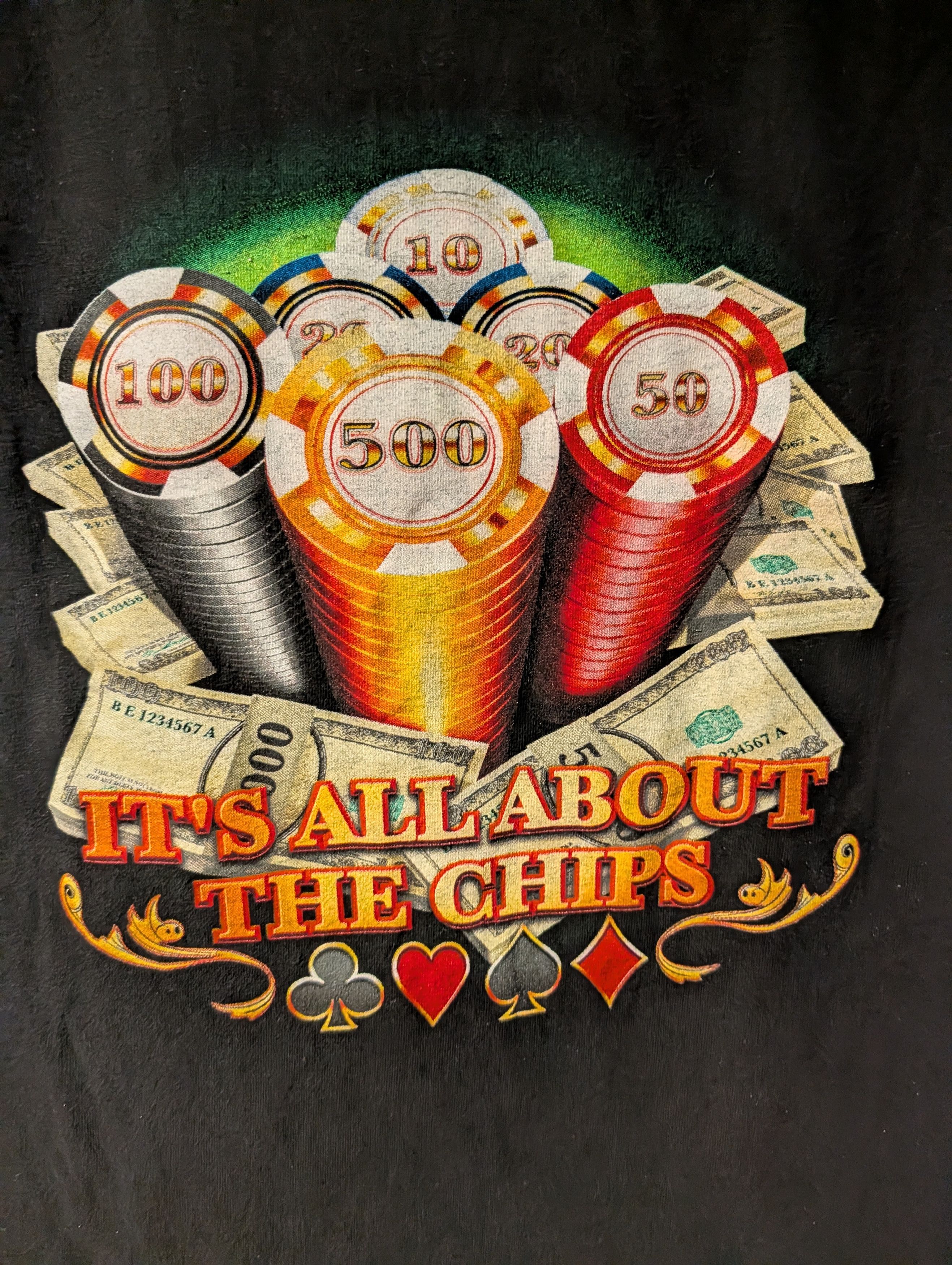 Arts & Science Vintage it's all about the chips Official Poker T-shirt Size US XL / EU 56 / 4 - 2 Thumbnail